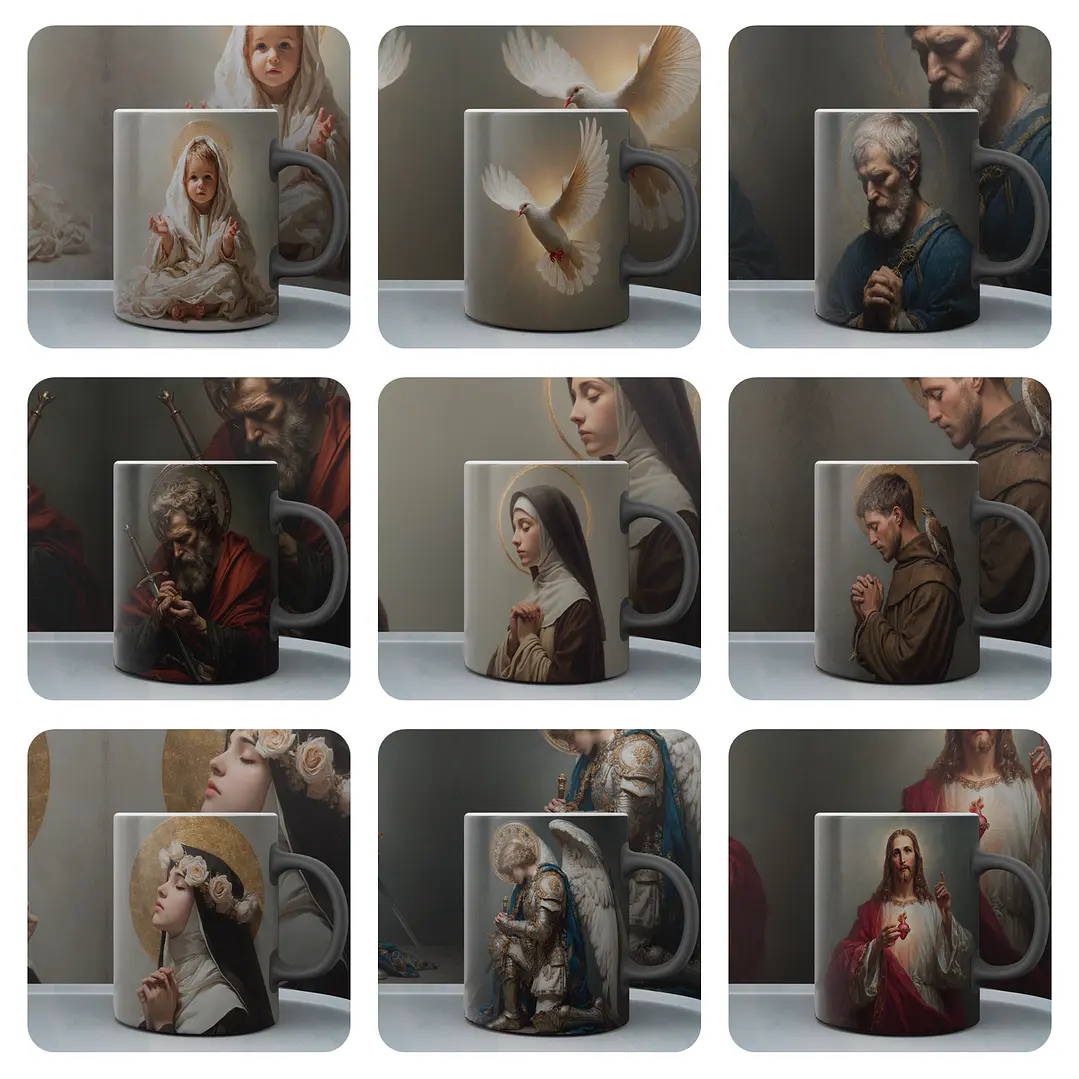 12 Plantillas de Diseño Tazas Cristianas Archivos PNG 1