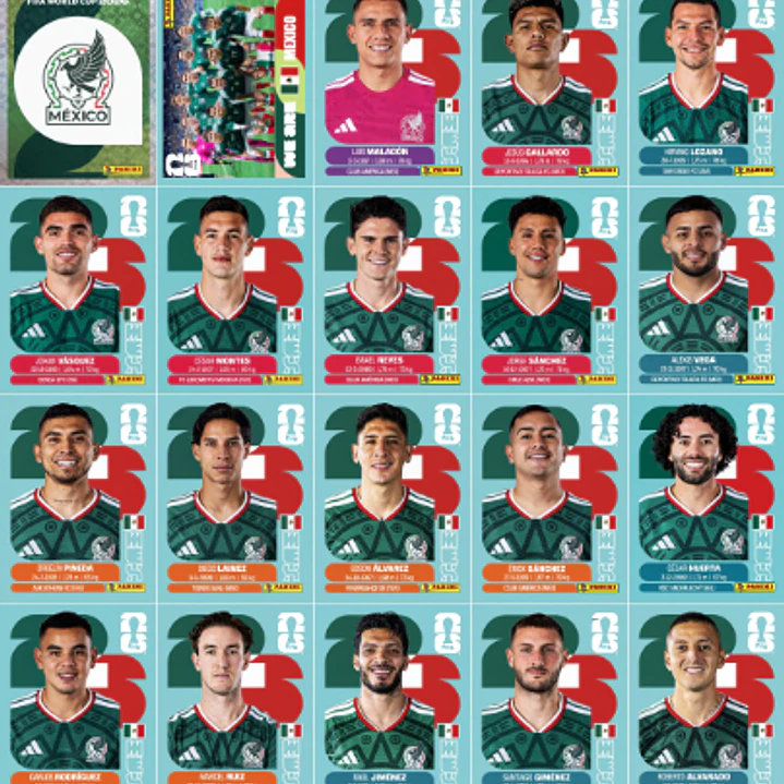 Figuritas Estampas Cromos Copa Mundial 2026 PDF para Imprimir 2