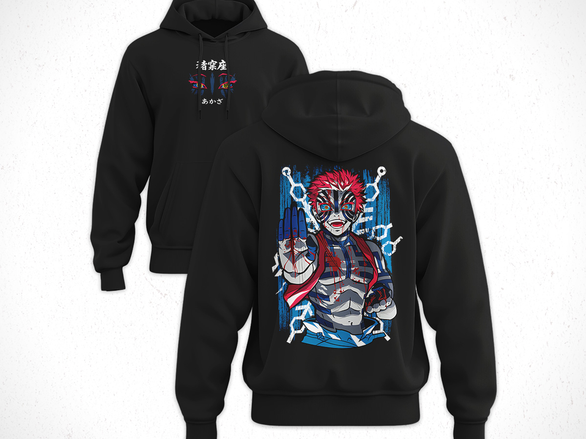 Hoodie Akaza - Kimetsu No Yaiba V2 1