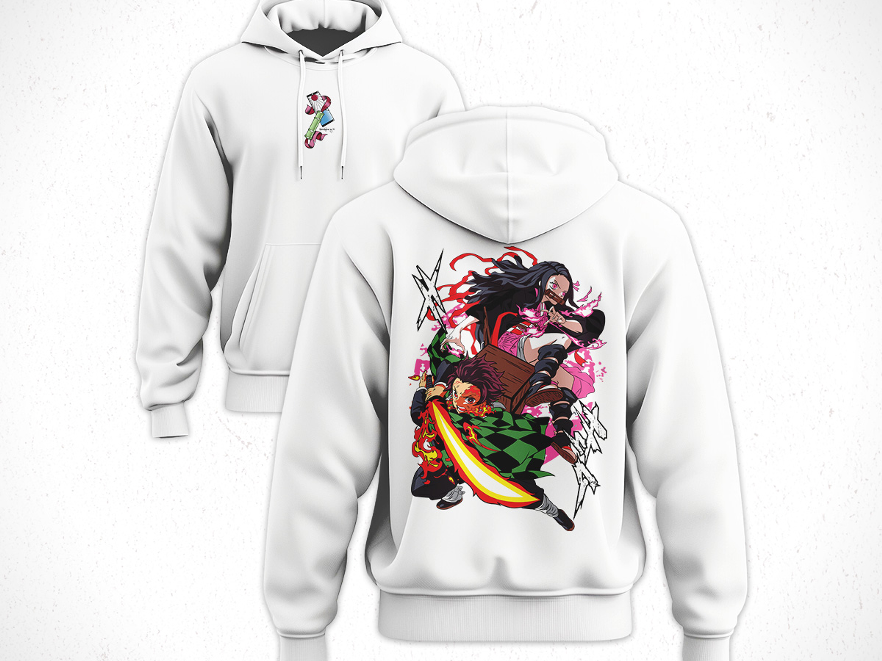 Hoodie Tanjiro y Nezuko - Kimetsu No Yaiba V1 4