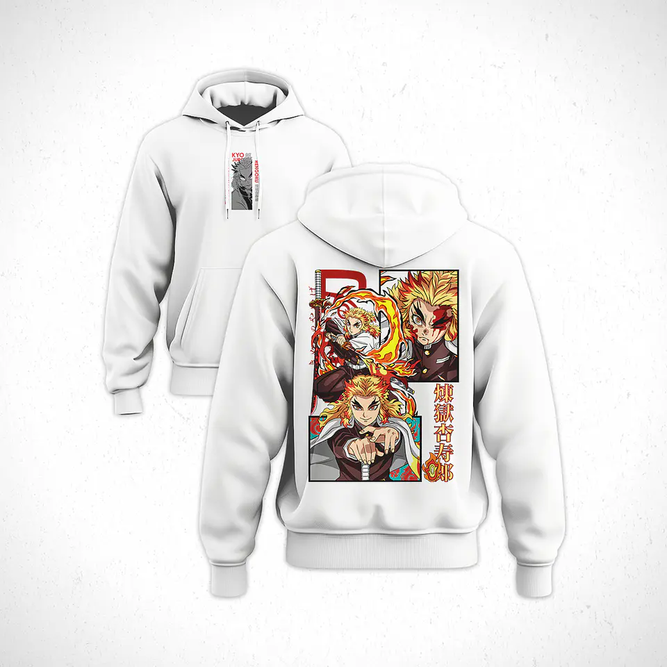 Hoodie Kyōjurō Rengoku - Kimetsu No Yaiba V2 4