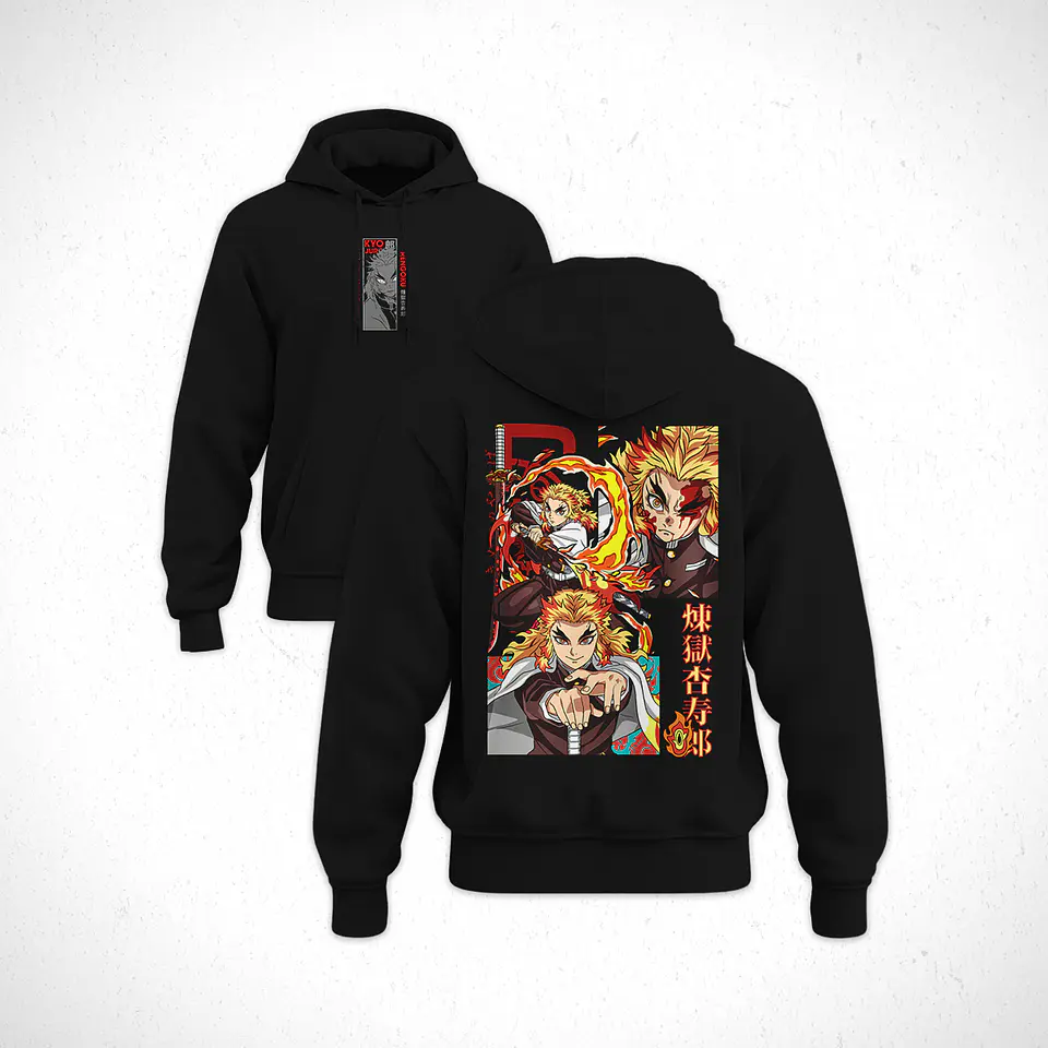 Hoodie Kyōjurō Rengoku - Kimetsu No Yaiba V2 1
