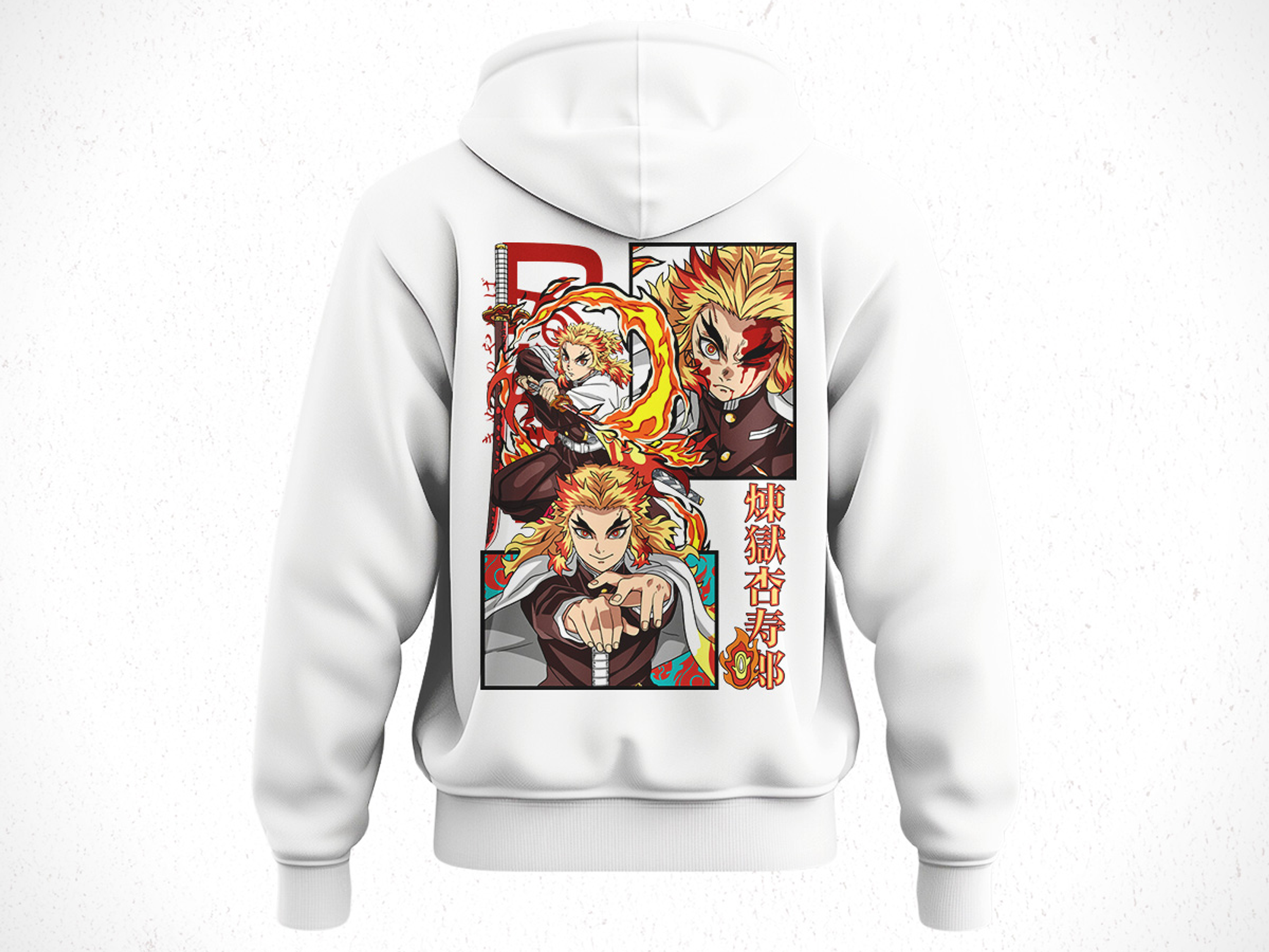 Hoodie Kyōjurō Rengoku - Kimetsu No Yaiba V2 5
