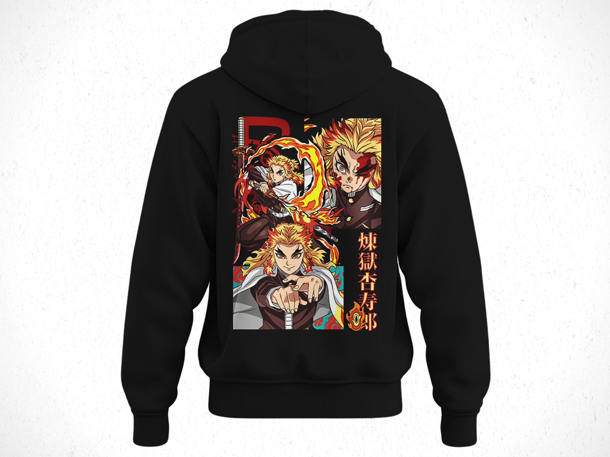 Hoodie Kyōjurō Rengoku - Kimetsu No Yaiba V2 2