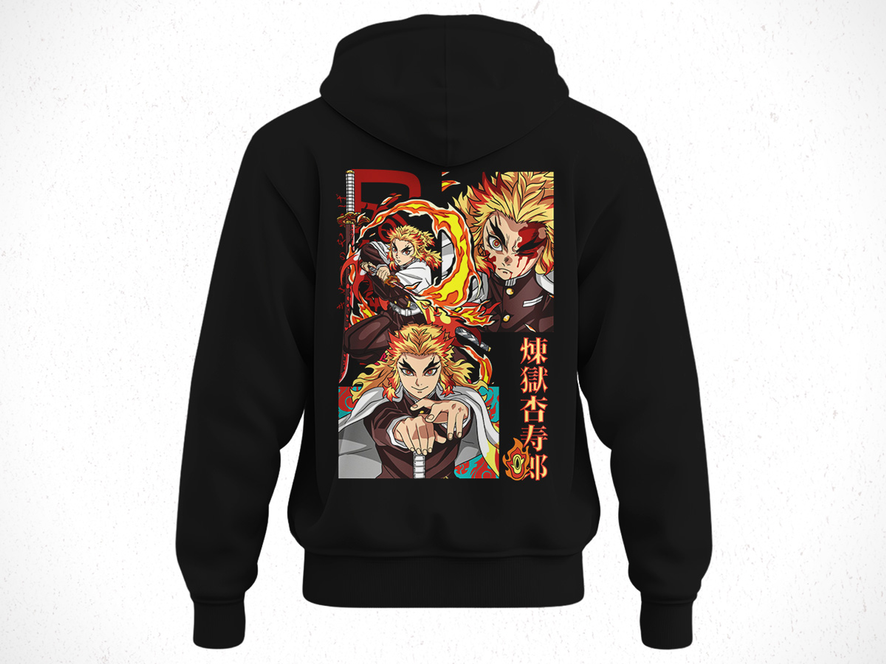 Hoodie Kyōjurō Rengoku - Kimetsu No Yaiba V2 2