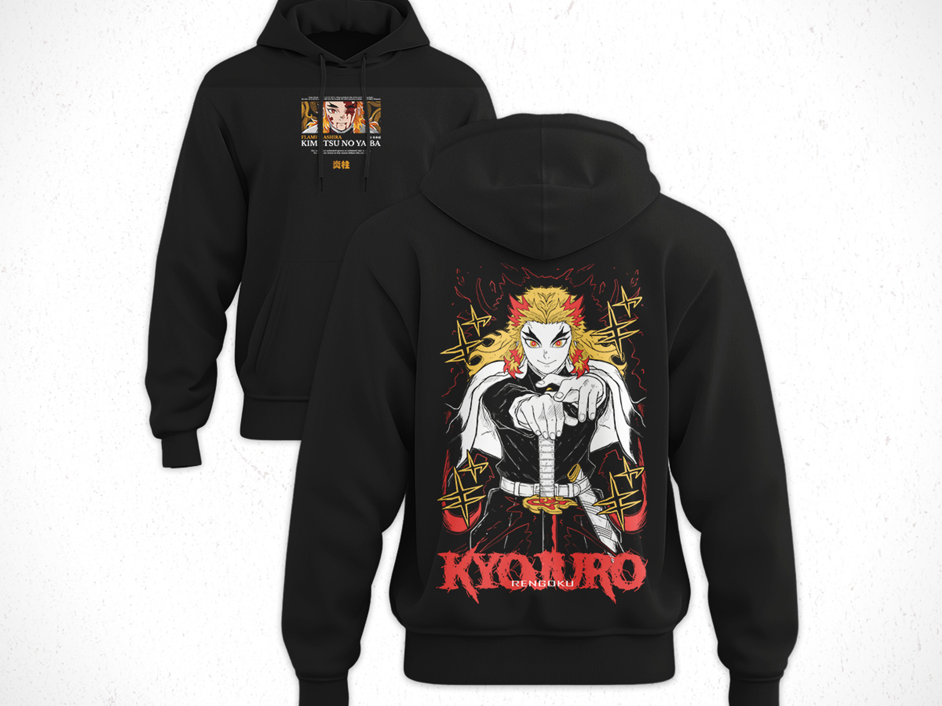 Hoodie Kyōjurō Rengoku - Kimetsu No Yaiba V3 1
