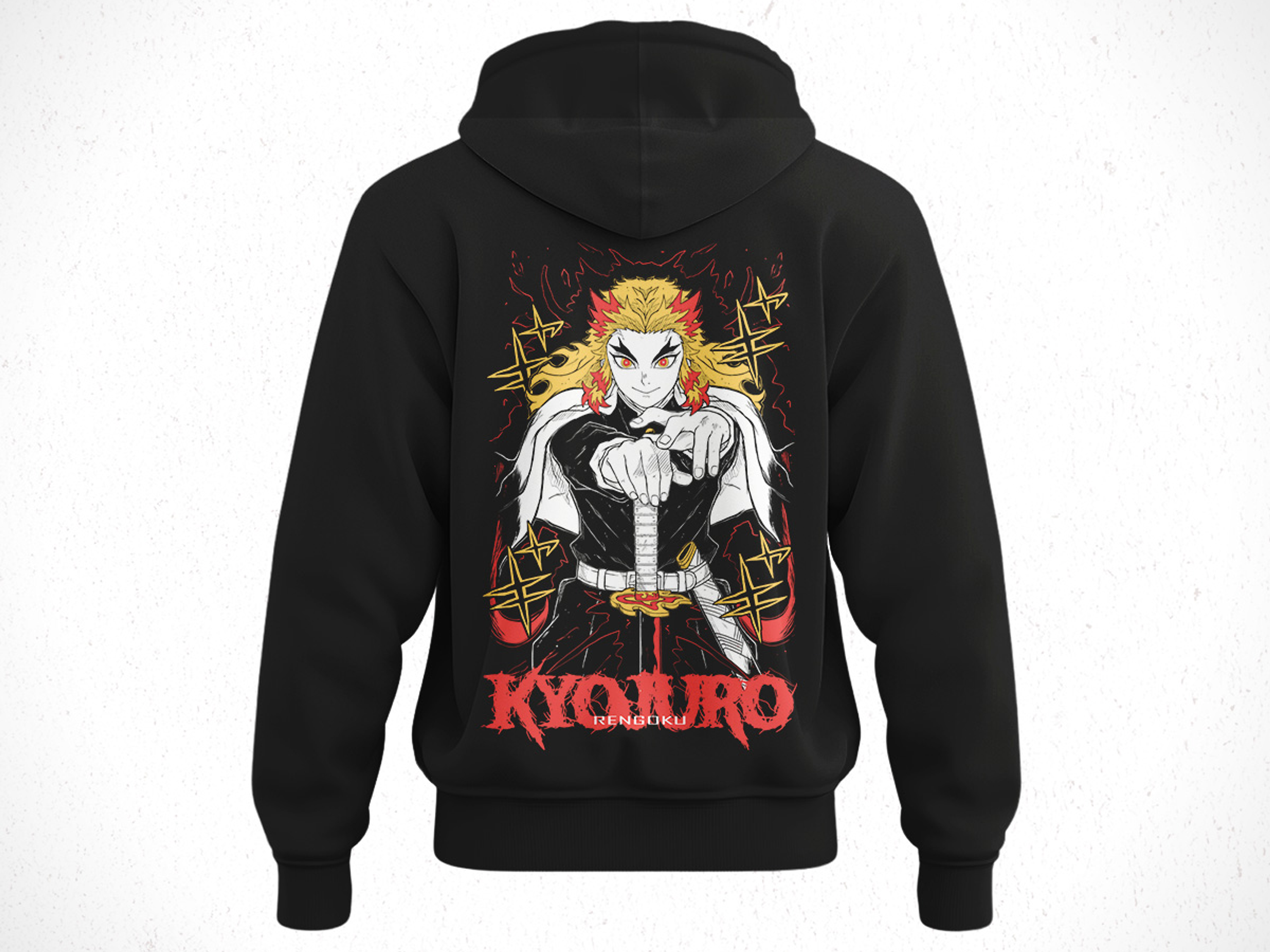 Hoodie Kyōjurō Rengoku - Kimetsu No Yaiba V3 2