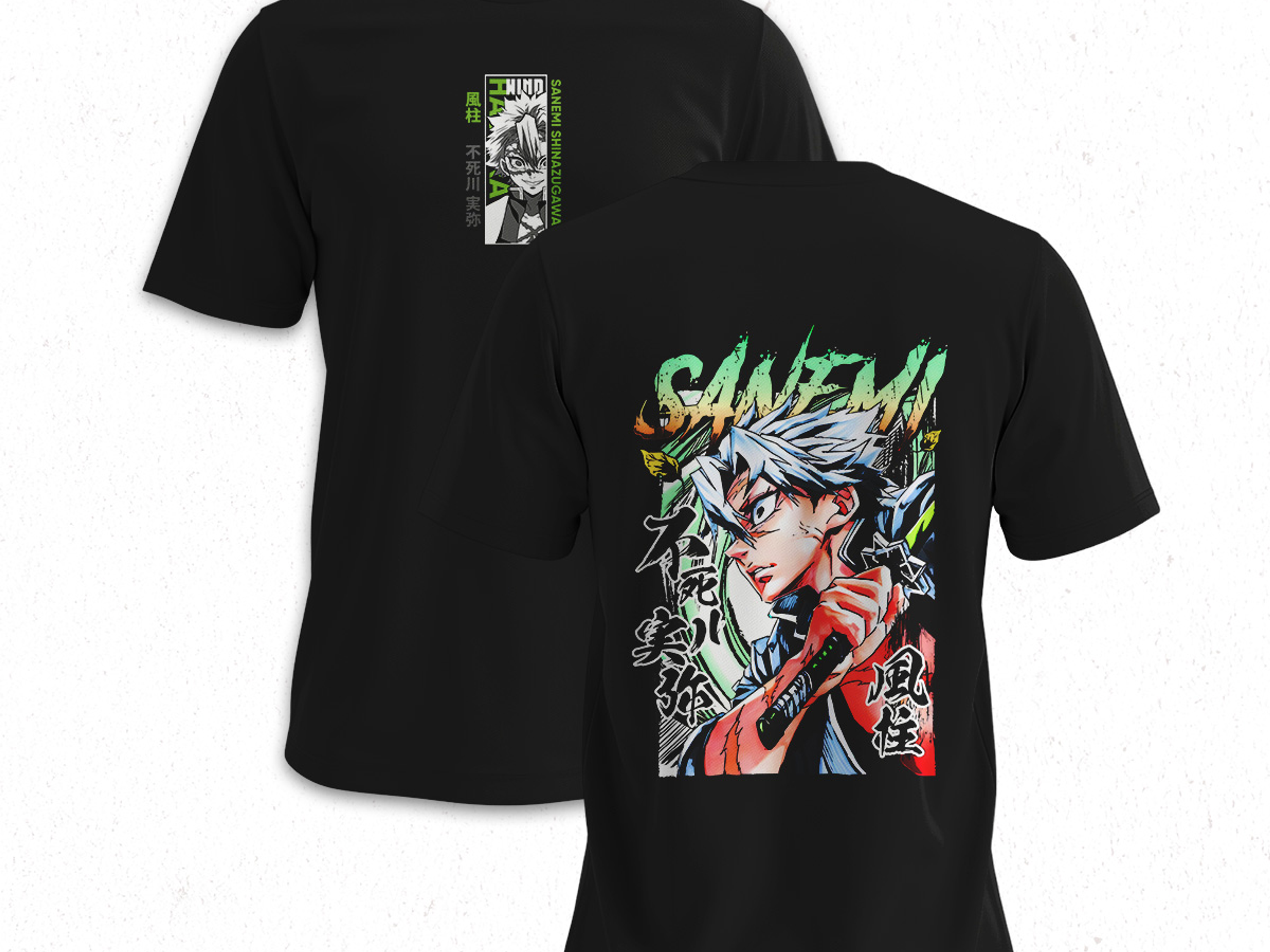 Polera Sanemi Shinazugawa - Kimetsu No Yaiba V2 1