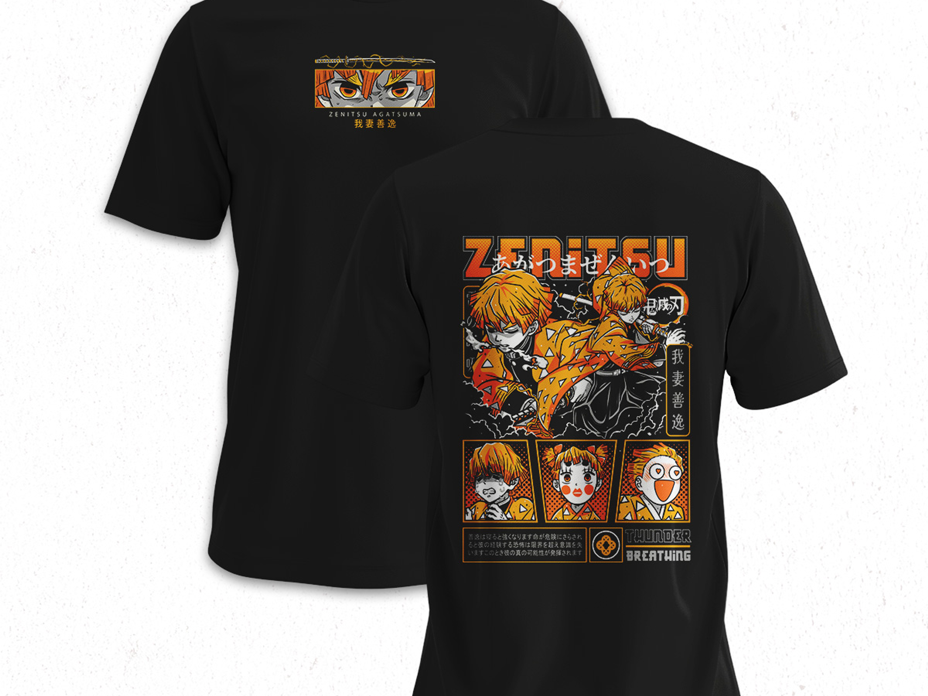 Polera Zenitsu Agatsuma - Kimetsu No Yaiba V1 1