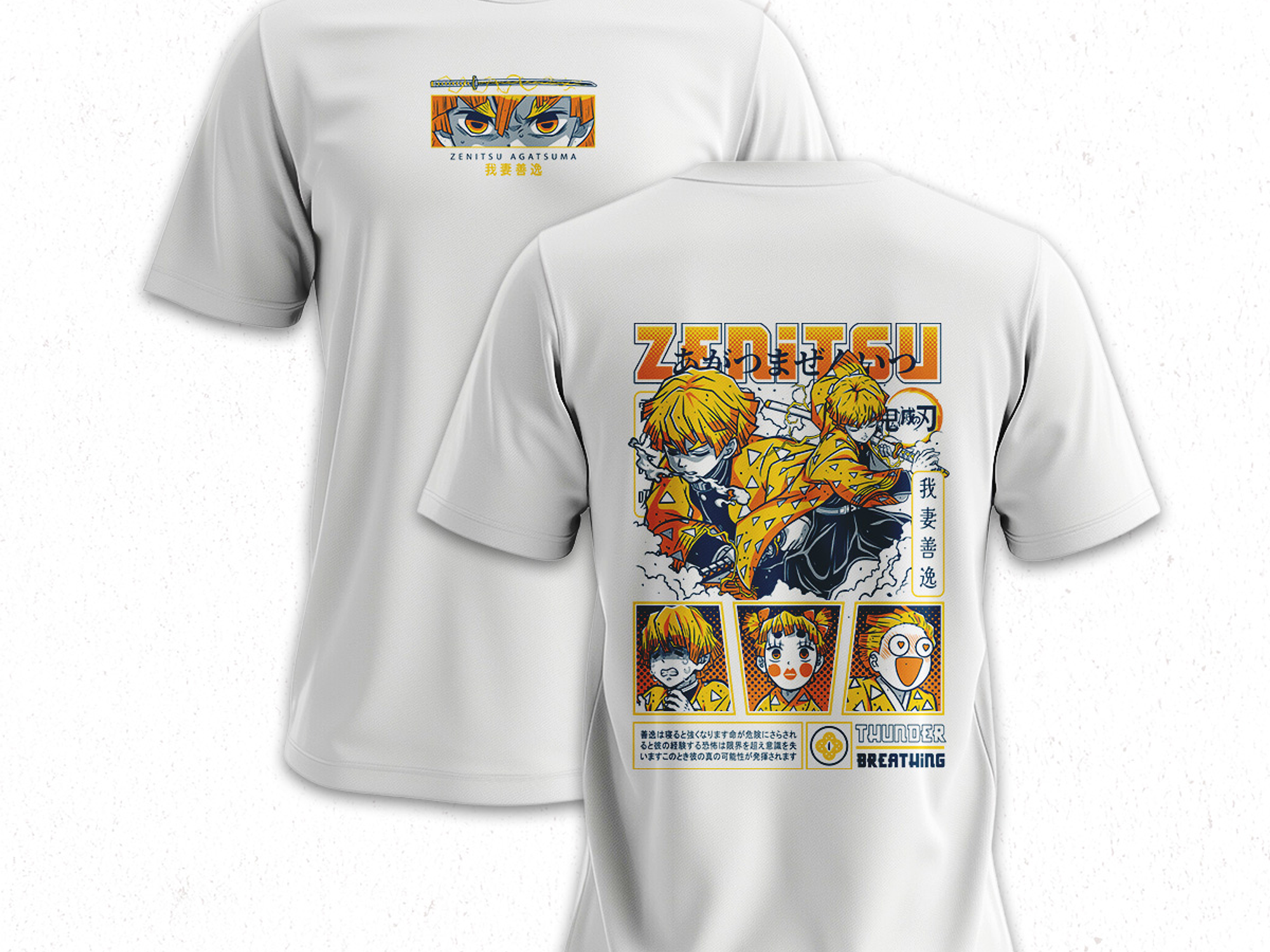 Polera Zenitsu Agatsuma - Kimetsu No Yaiba V1 4
