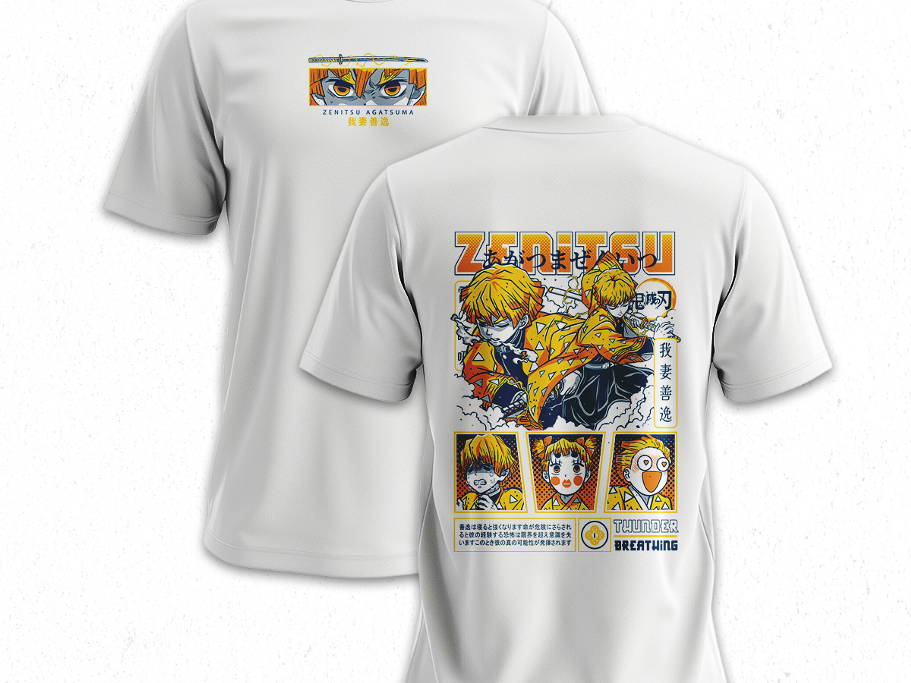 Polera Zenitsu Agatsuma - Kimetsu No Yaiba V1 4