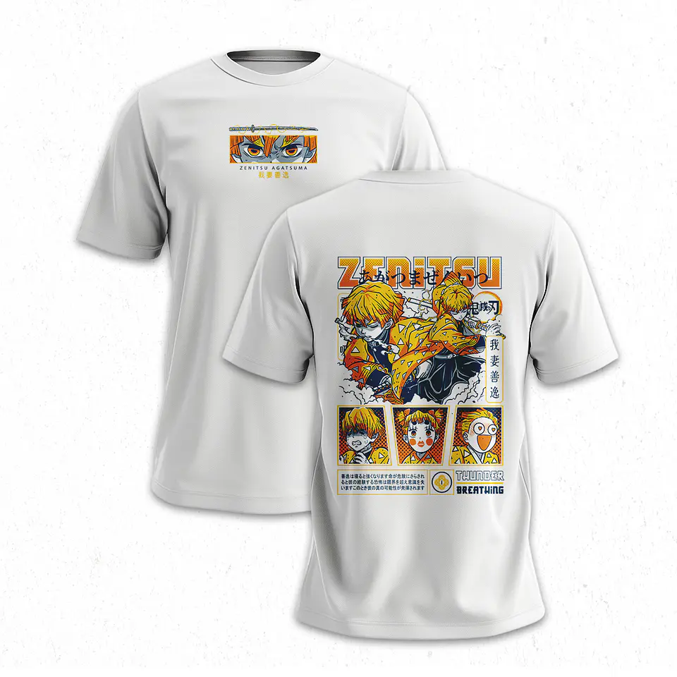 Polera Zenitsu Agatsuma - Kimetsu No Yaiba V1 4