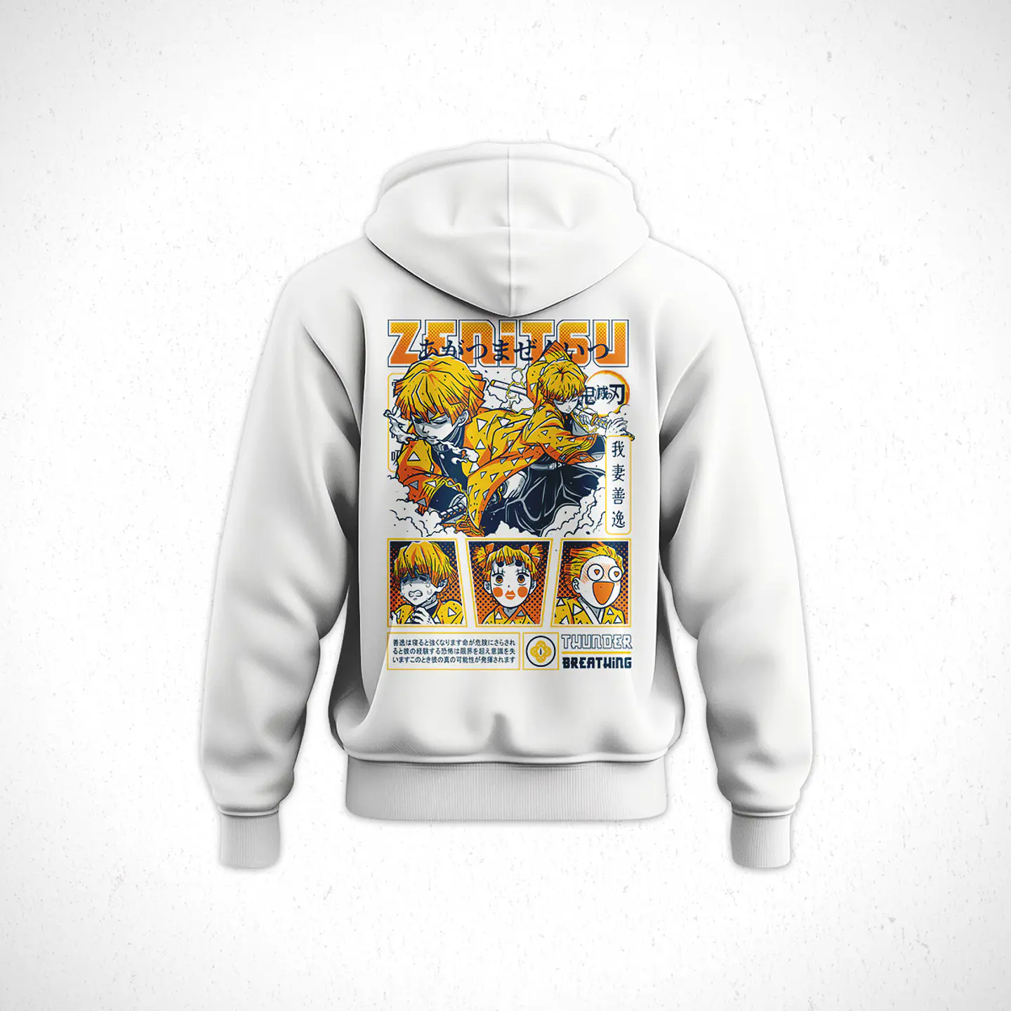 Hoodie Zenitsu Agatsuma - Kimetsu No Yaiba V1 5