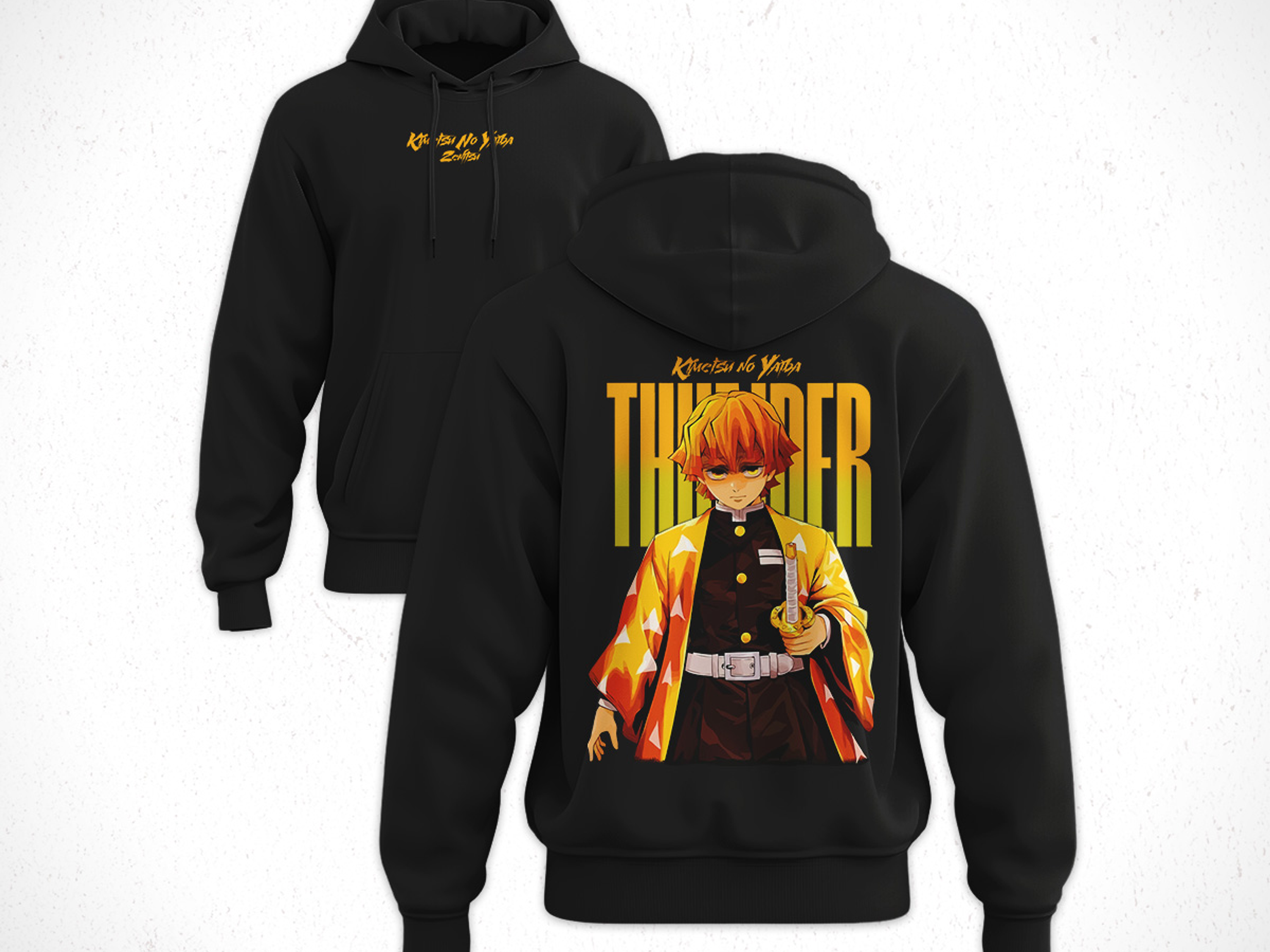 Hoodie Zenitsu Agatsuma - Kimetsu No Yaiba V4 1