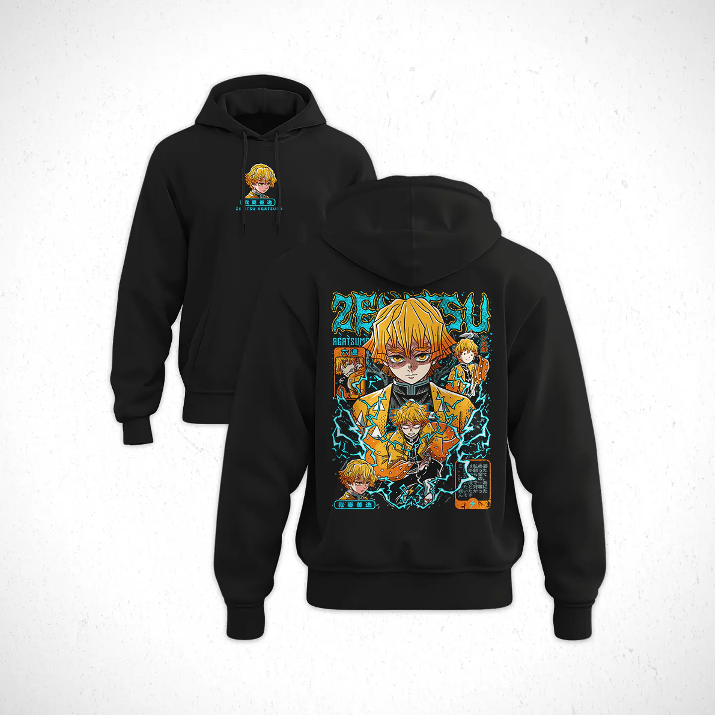 Hoodie Zenitsu Agatsuma - Kimetsu No Yaiba V5 1