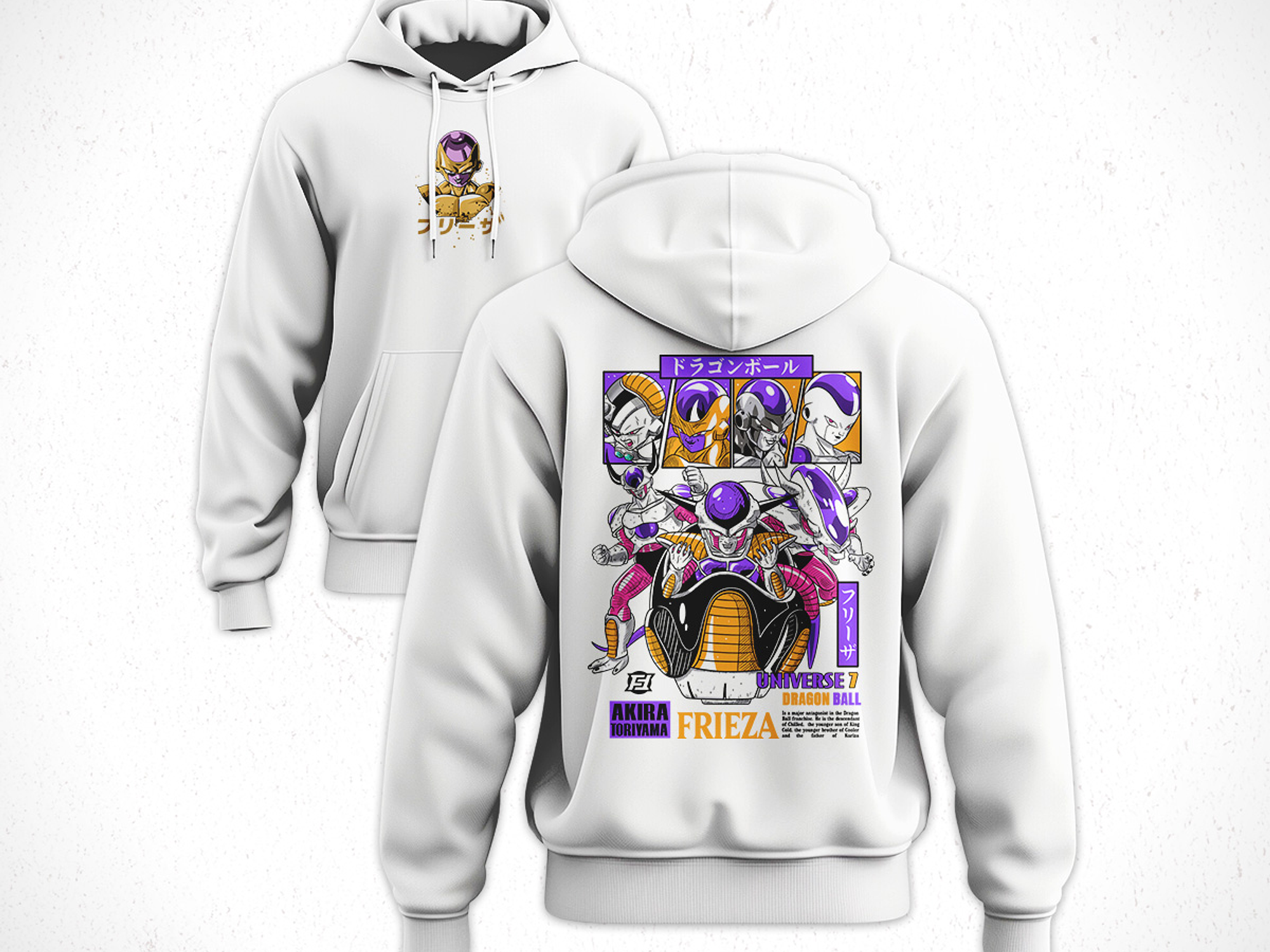 Hoodie Dragon Ball Frezer Fases V1 4