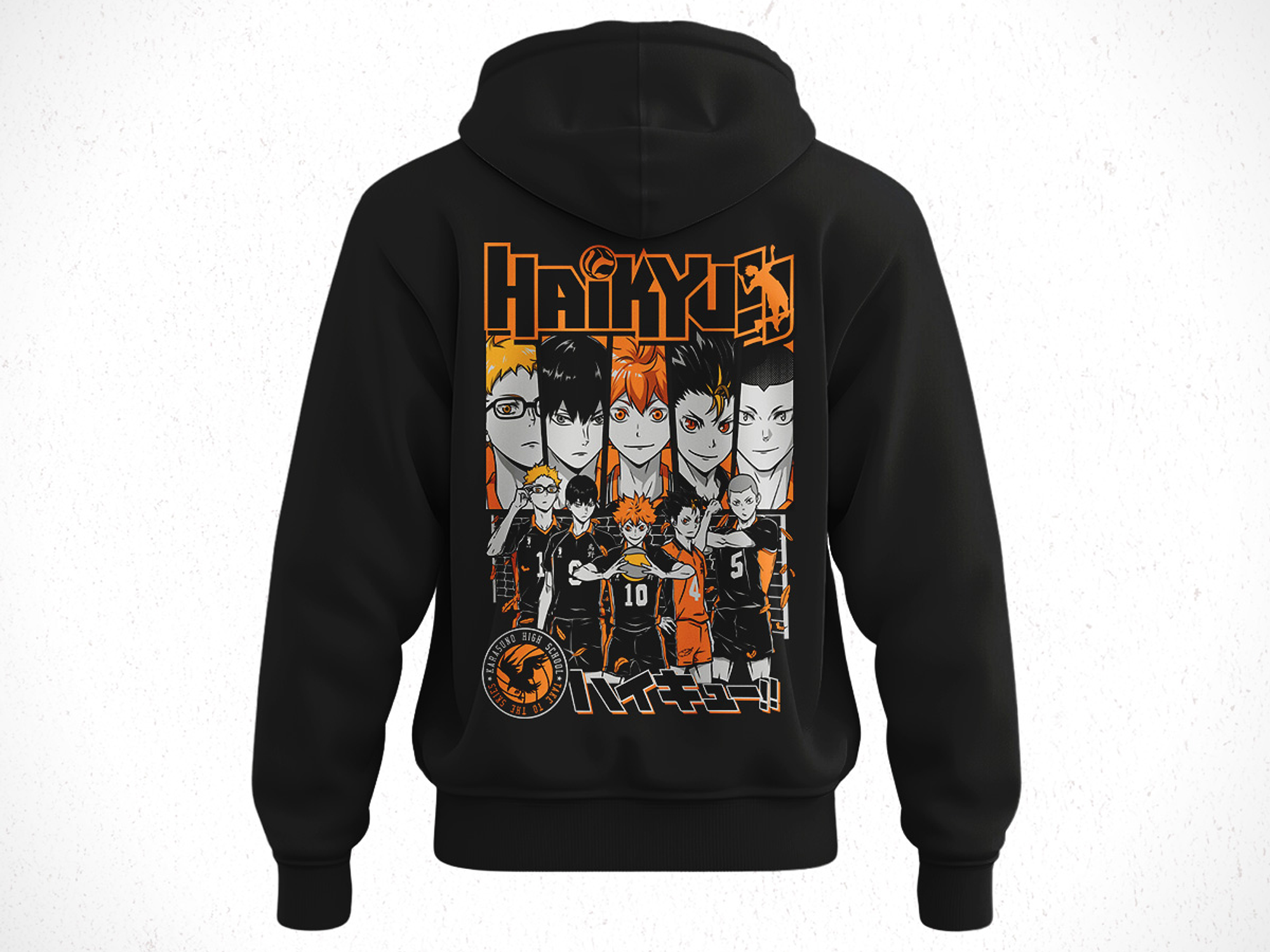 Hoodie Preparatoria Karasuno - Haikyu!! V1 2