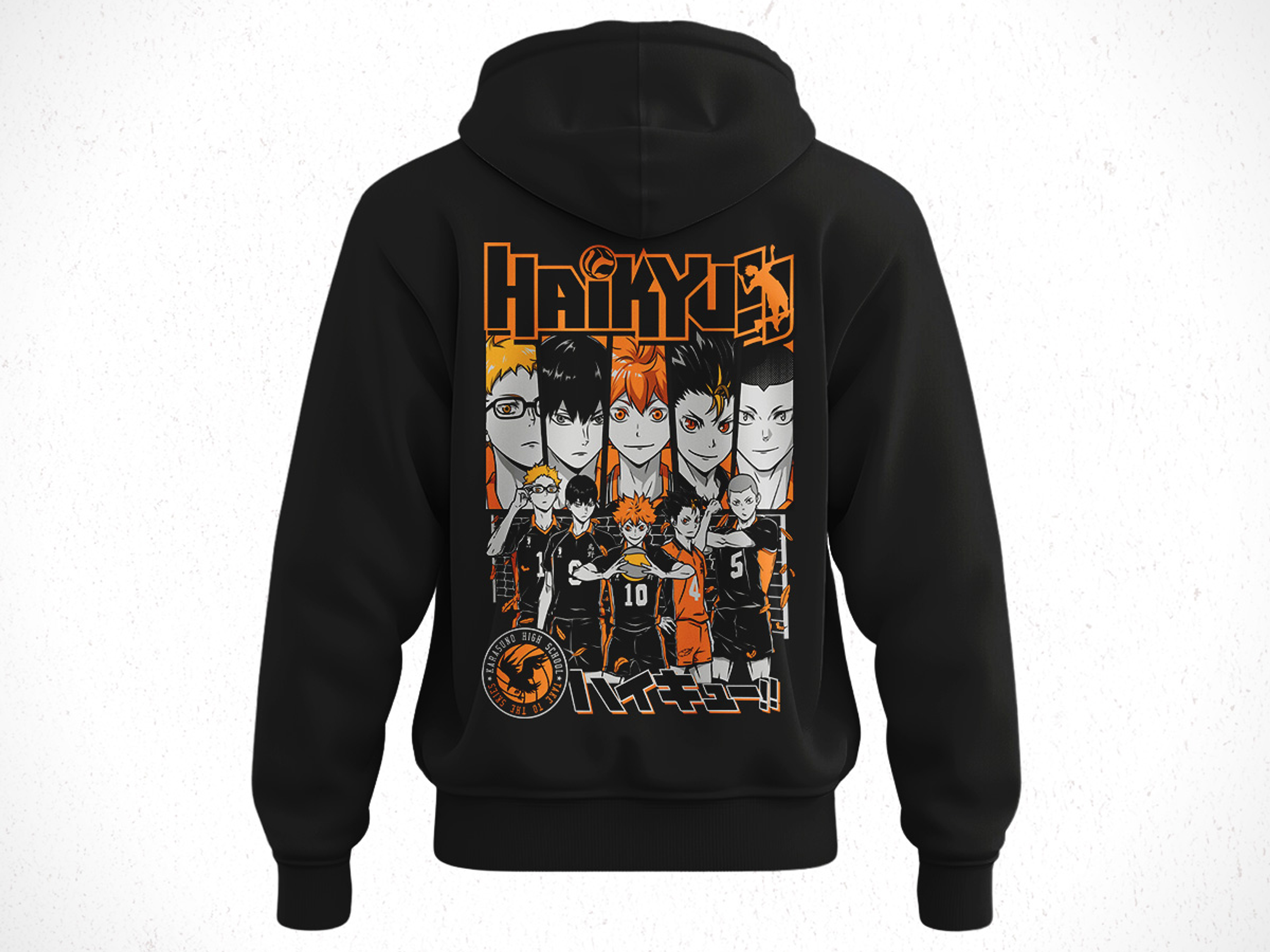 Hoodie Preparatoria Karasuno - Haikyu!! V1 2