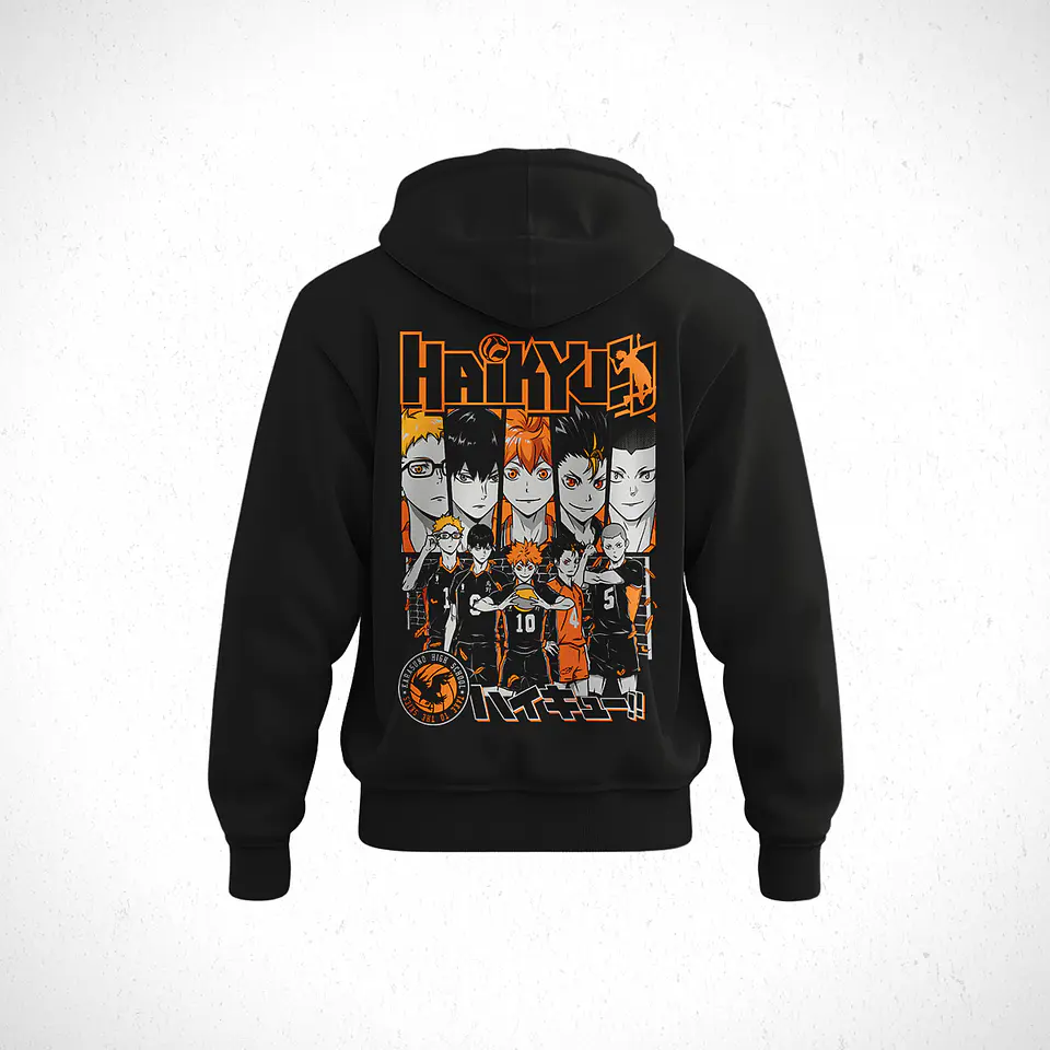 Hoodie Preparatoria Karasuno - Haikyu!! V1 2