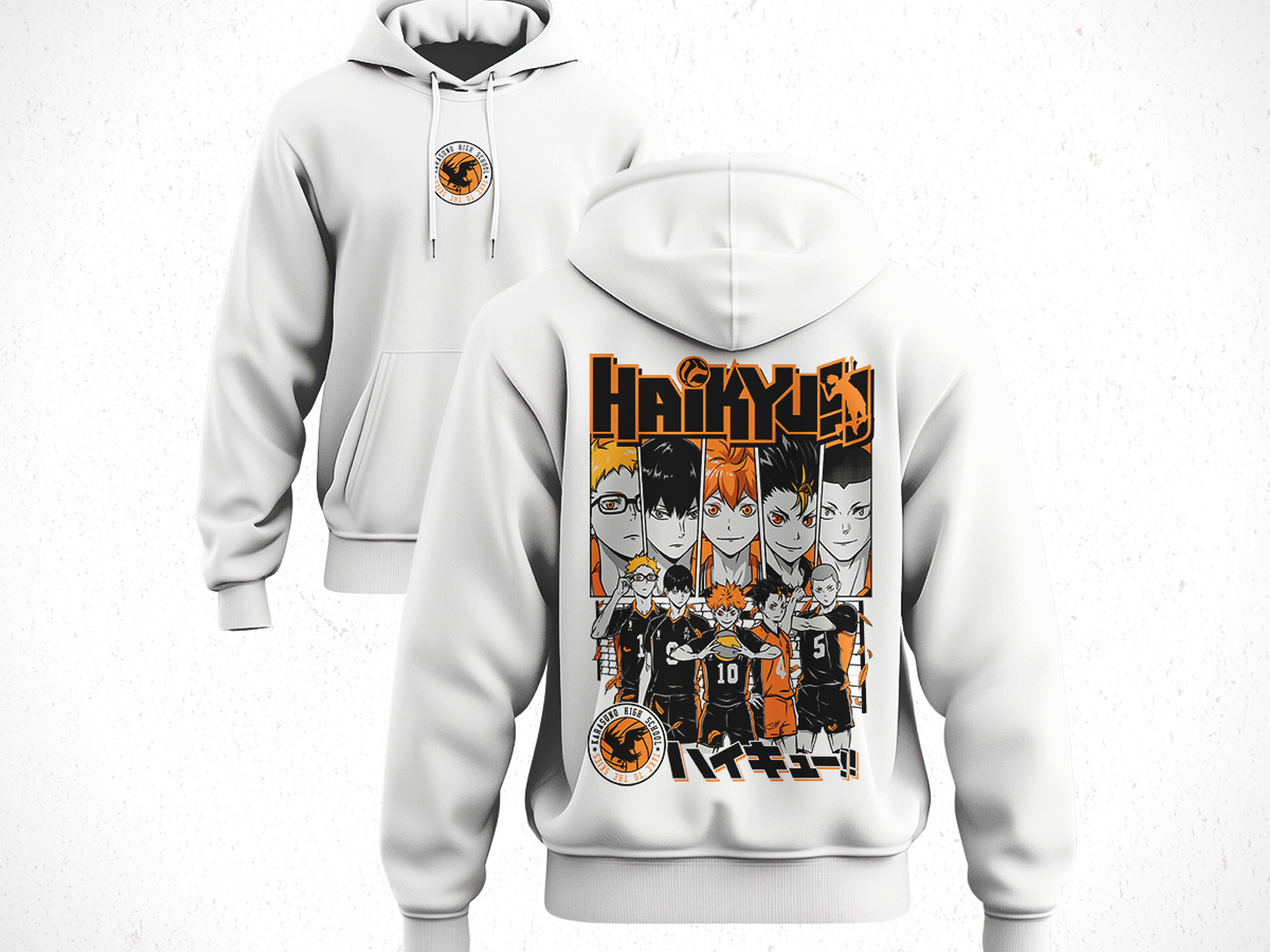 Hoodie Preparatoria Karasuno - Haikyu!! V1 4