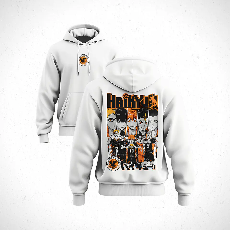 Hoodie Preparatoria Karasuno - Haikyu!! V1 4