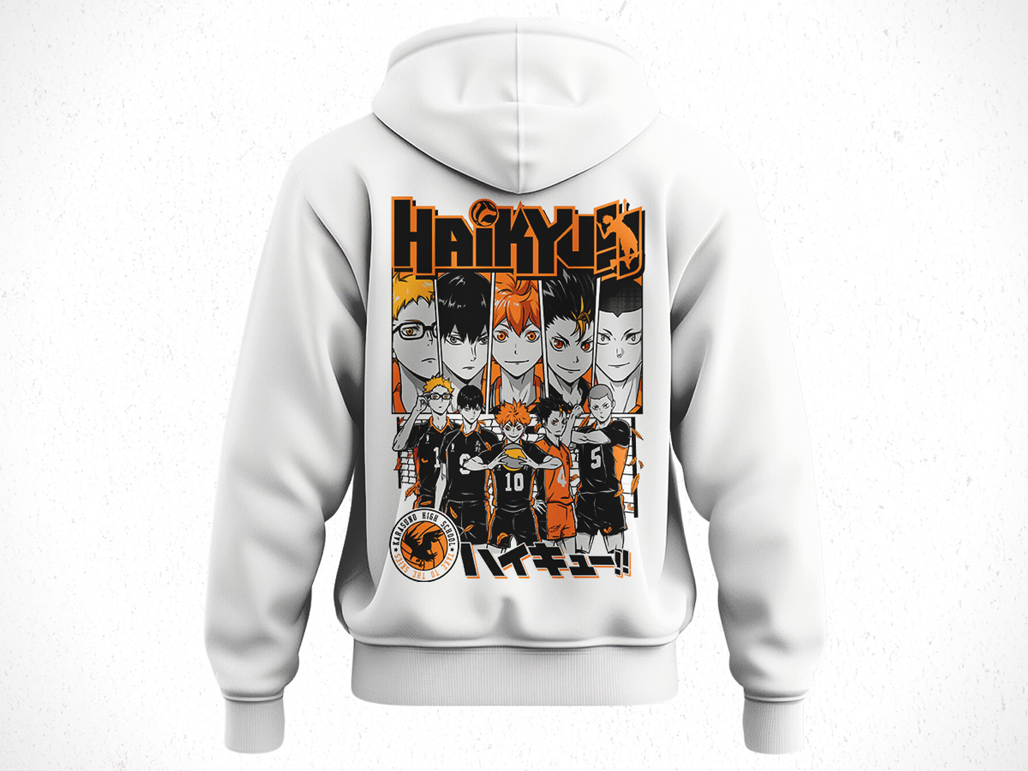 Hoodie Preparatoria Karasuno - Haikyu!! V1 5