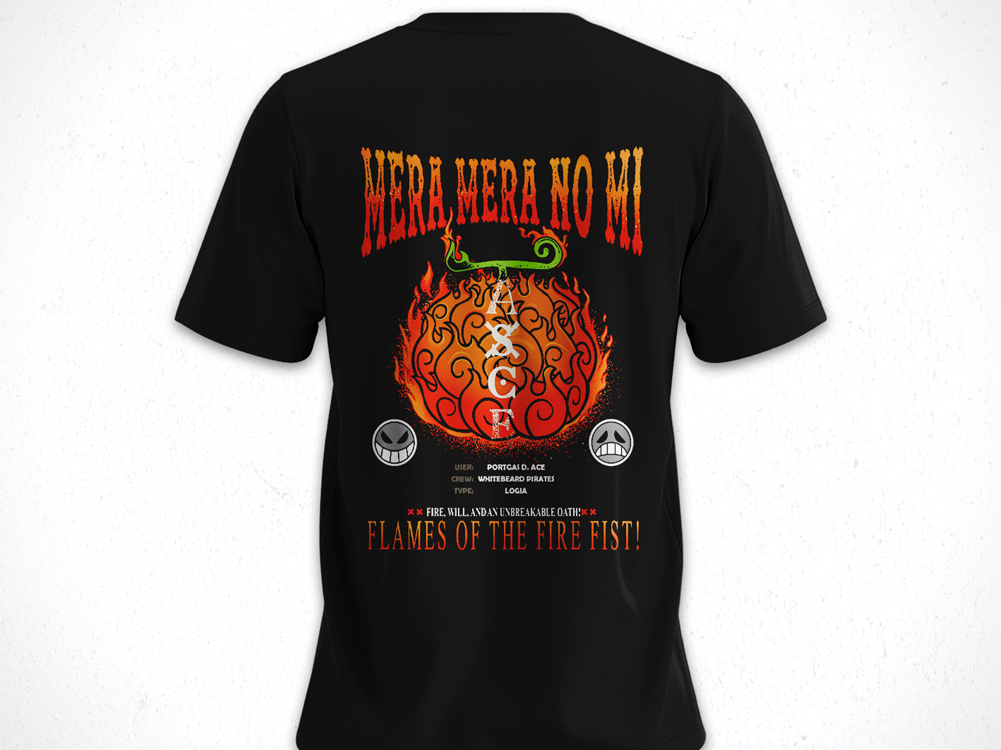 Polera Devil Frut: Mera Mera No Mi - One Pice  2