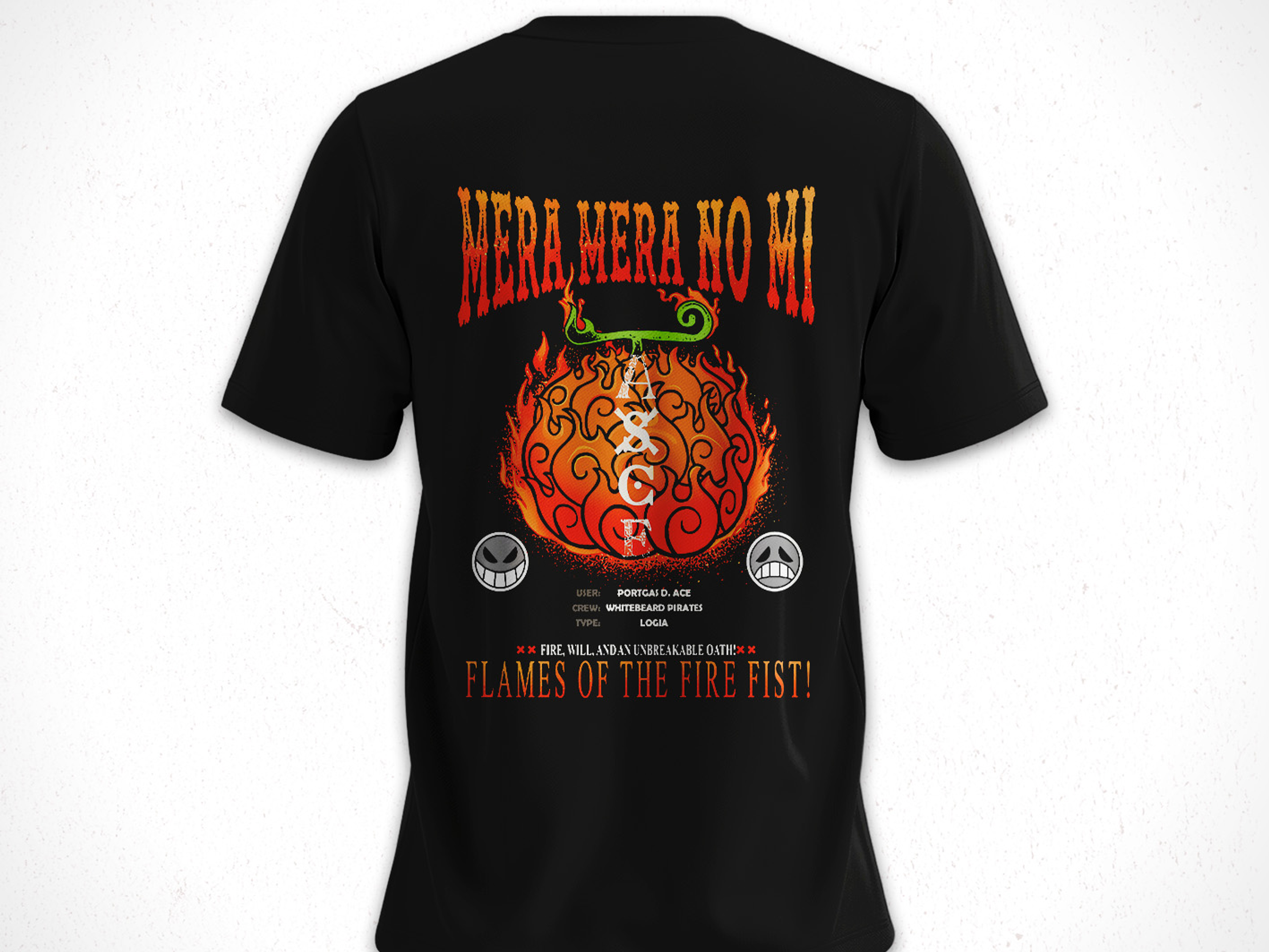 Polera Devil Frut: Mera Mera No Mi - One Pice  2