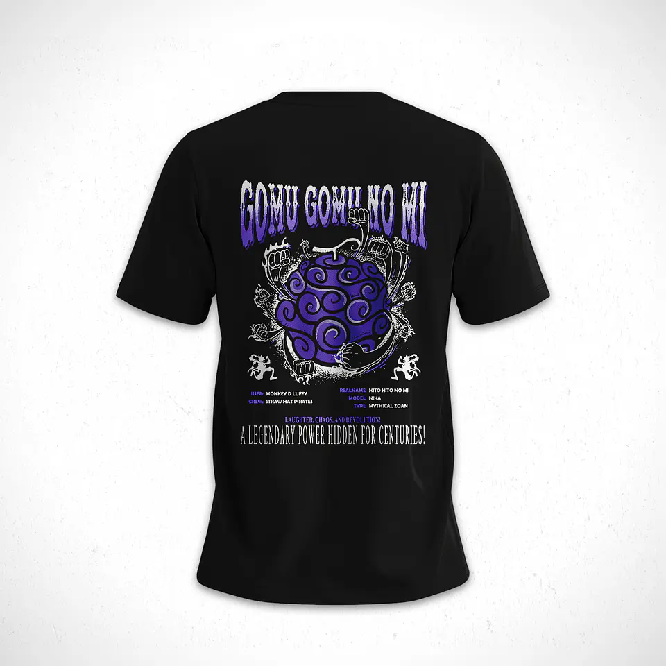 Polera Devil Frut; Gomu Gomu No Mi - One Pice 2