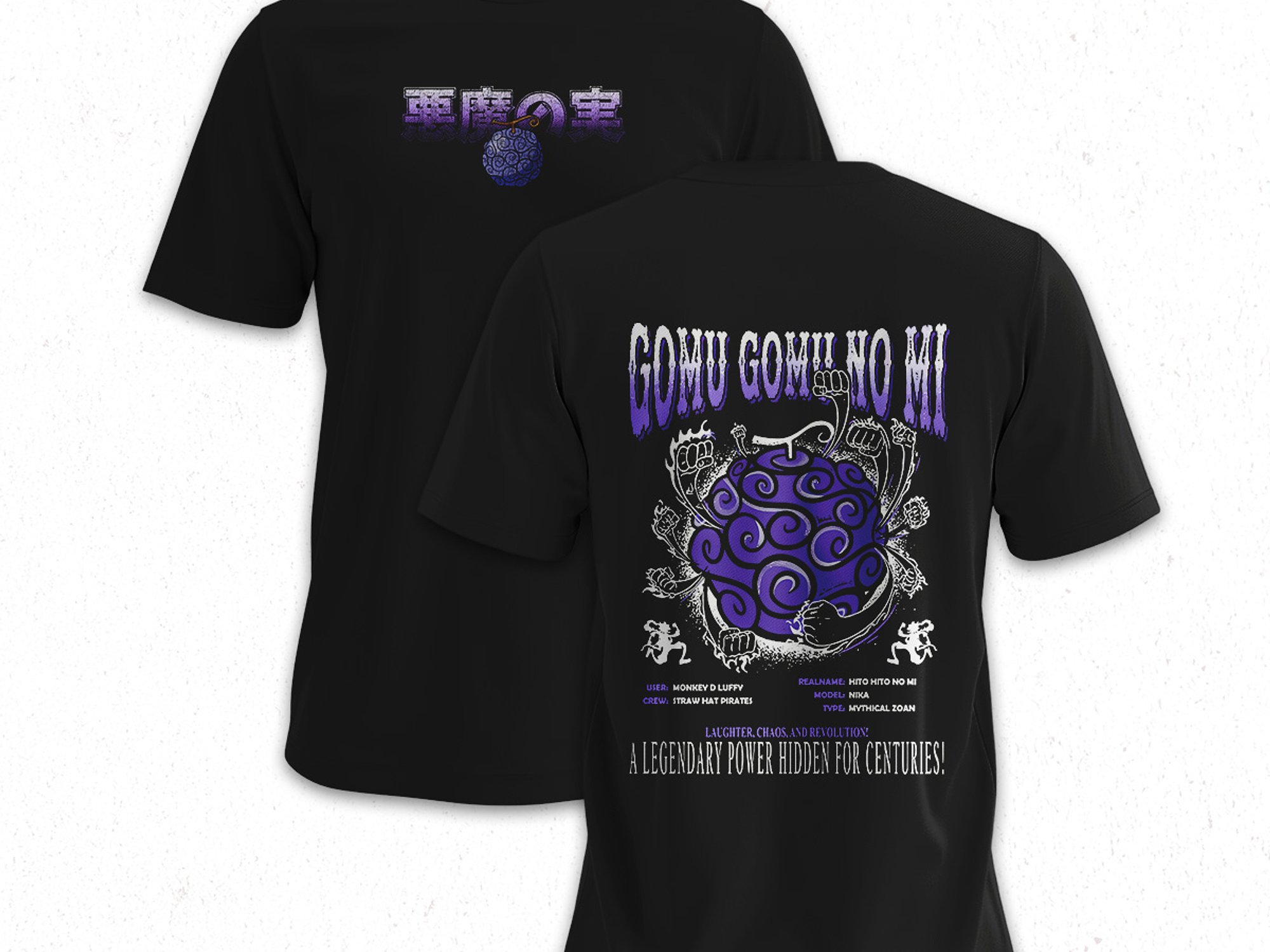 Polera Devil Frut; Gomu Gomu No Mi - One Pice 1