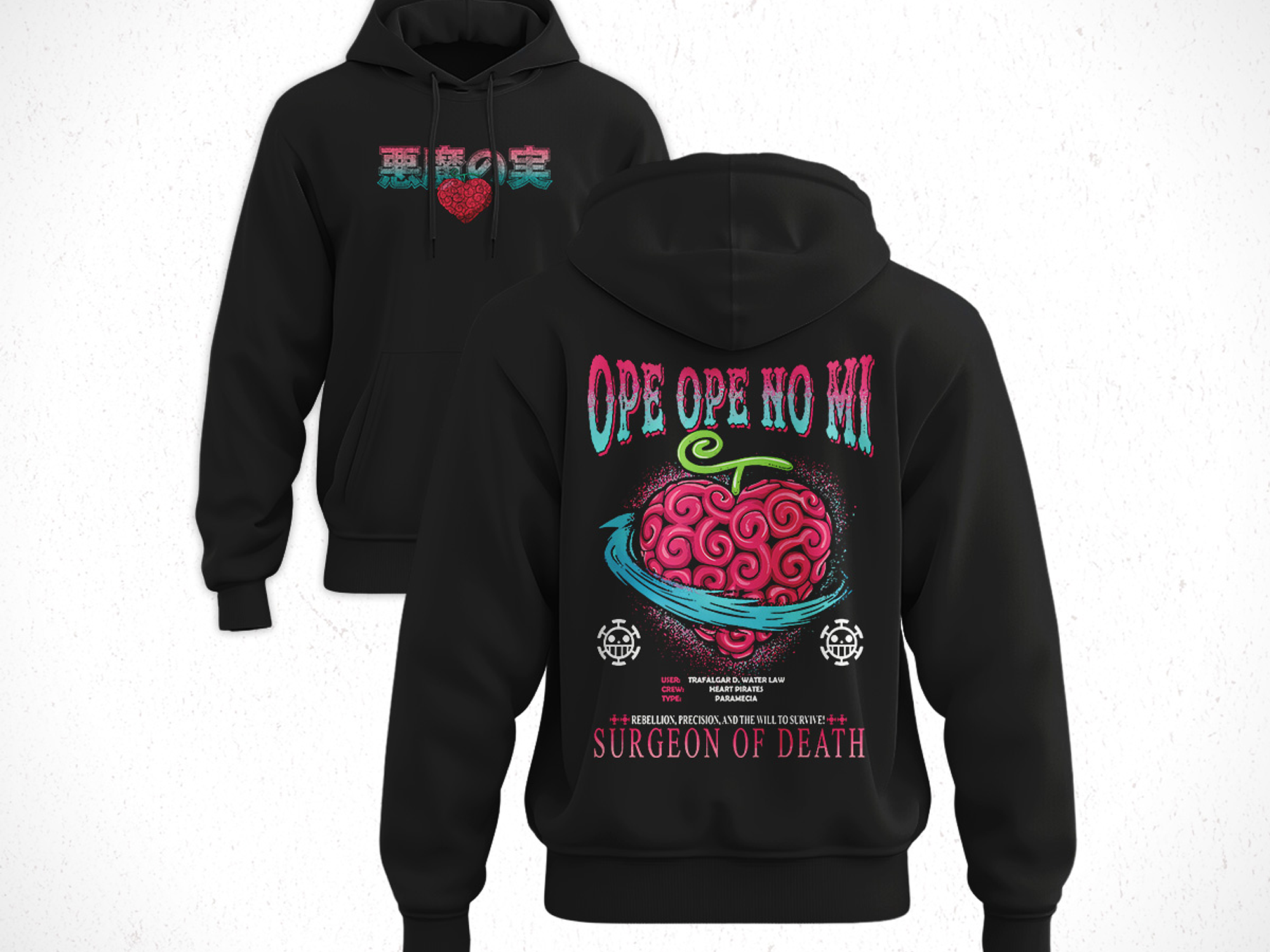 Hoodie Devil Frut; Ope Ope No Mi - One Pice 1