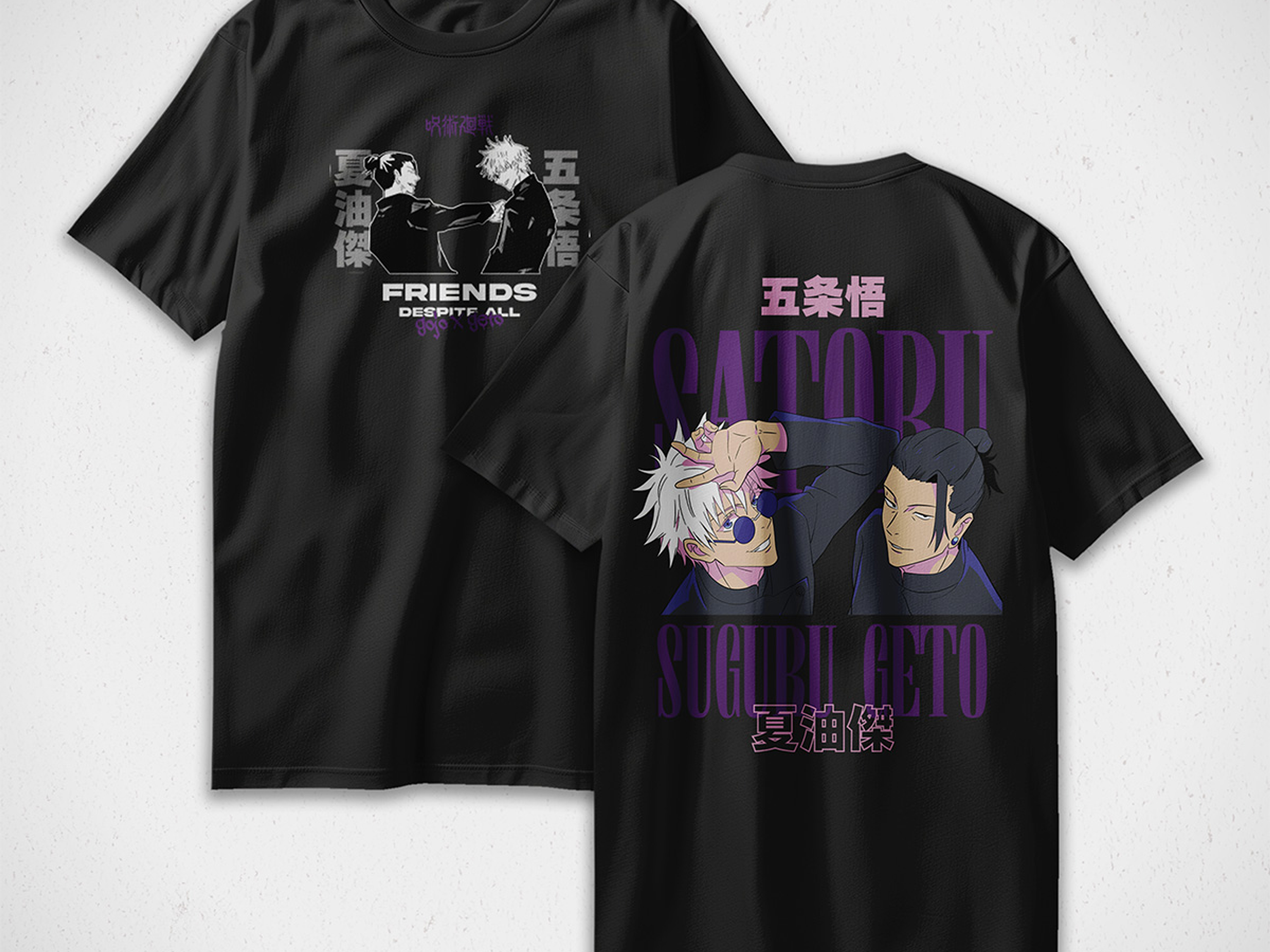Polera Satoru y Getō - Jujutsu Kaisen v1 1