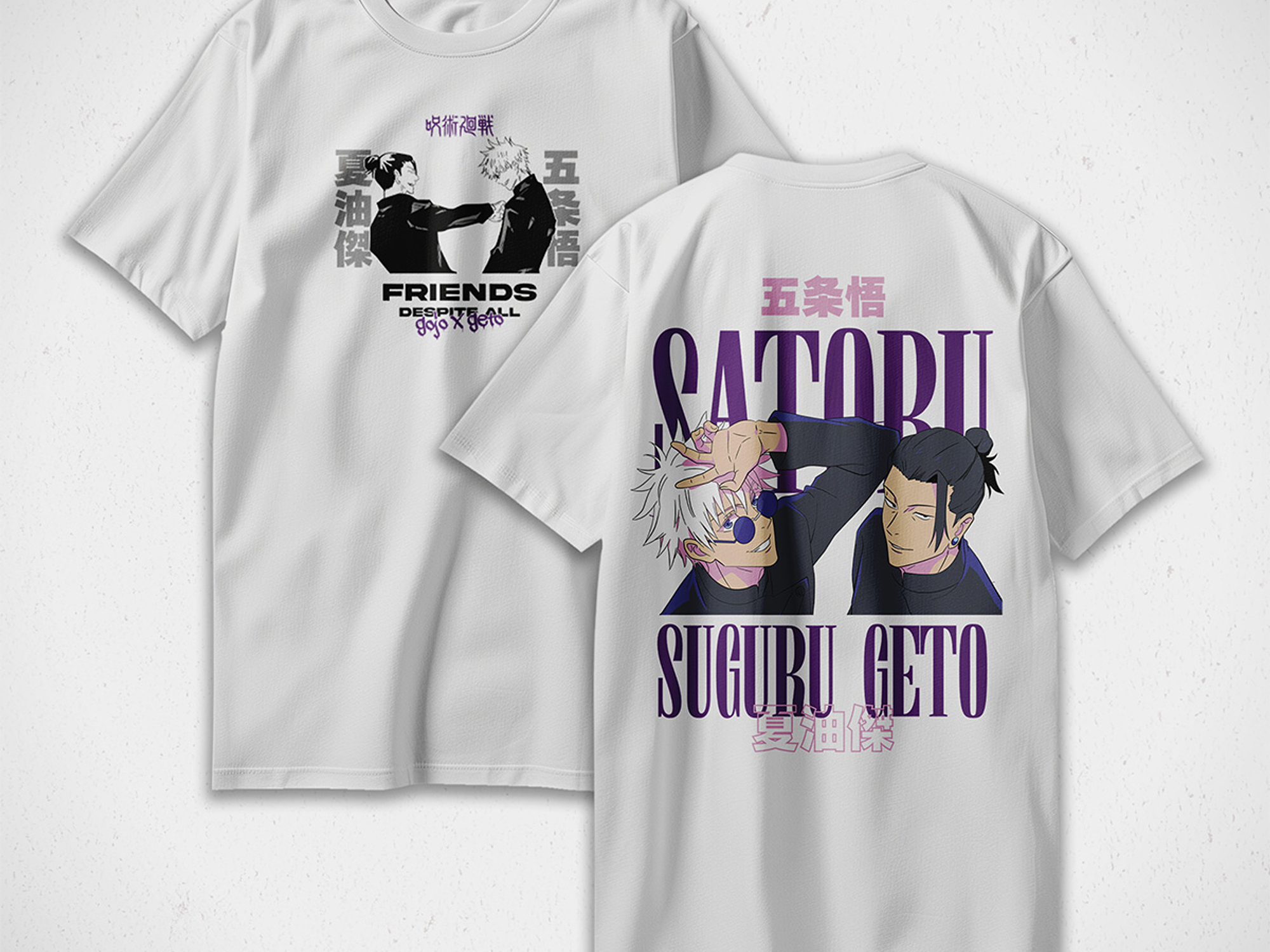 Polera Satoru y Getō - Jujutsu Kaisen v1 4