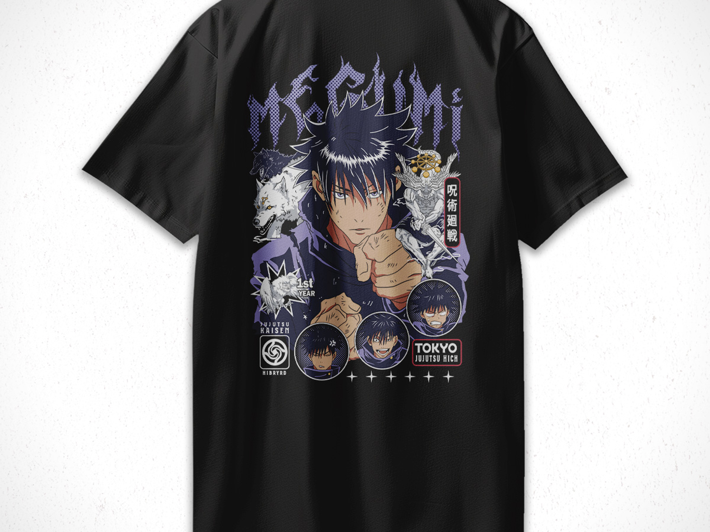 Polera Megumi Fushiguro - Jujutsu Kaisen v1 2
