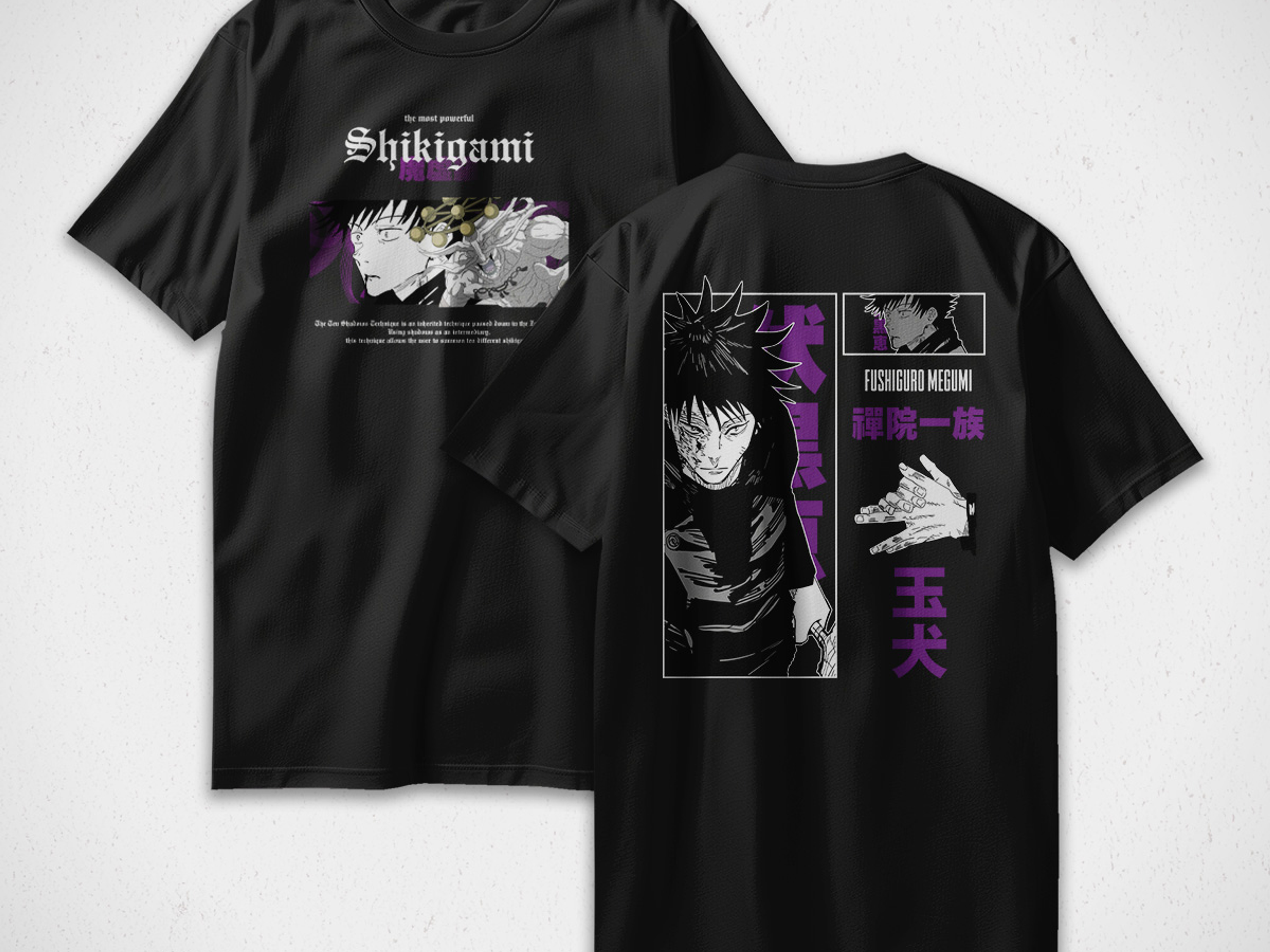 Polera Megumi Fushiguro - Jujutsu Kaisen v2 1
