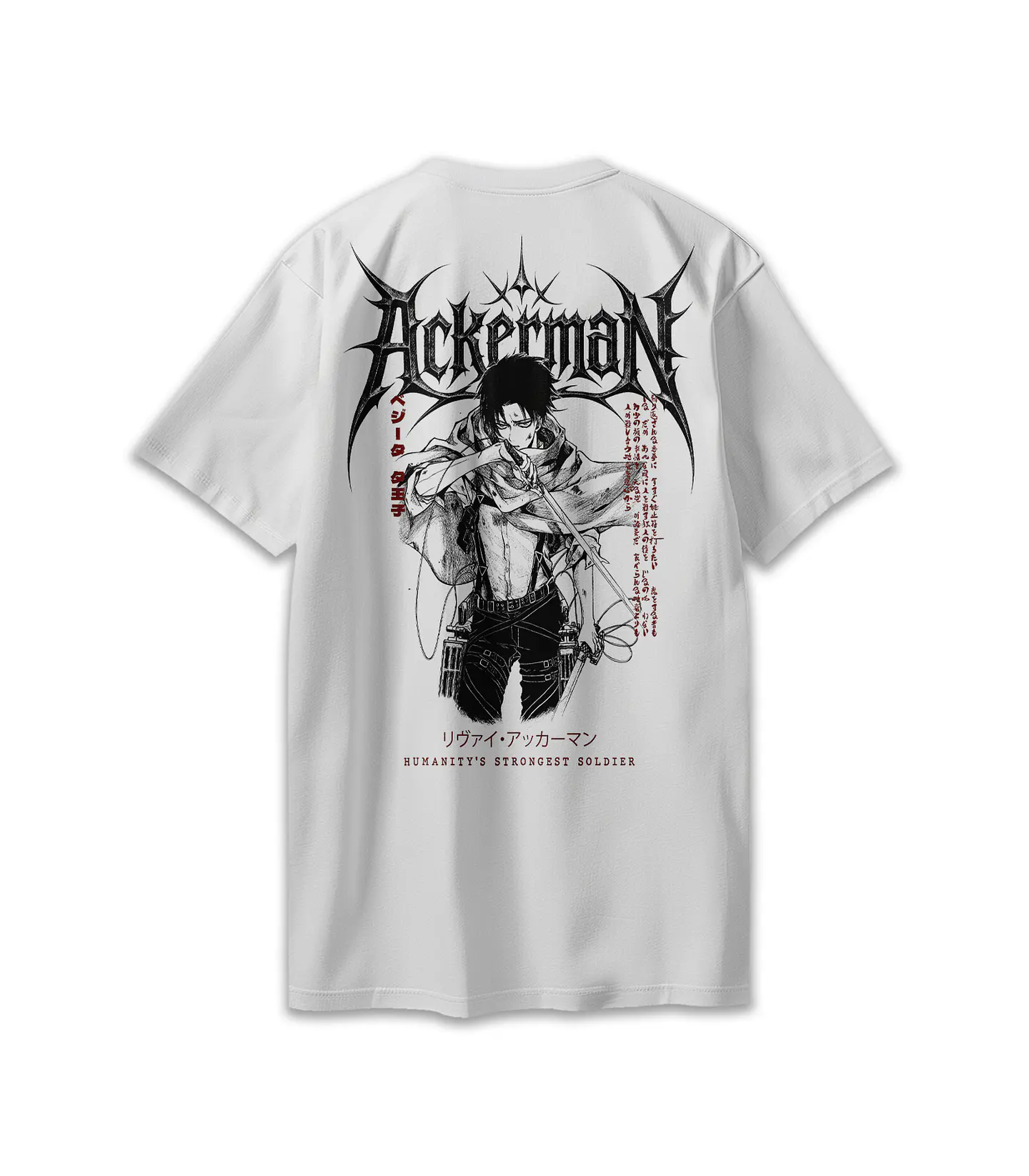 Polera Levi Ackerman – Humanity’s Strongest Soldier | White Edition 2