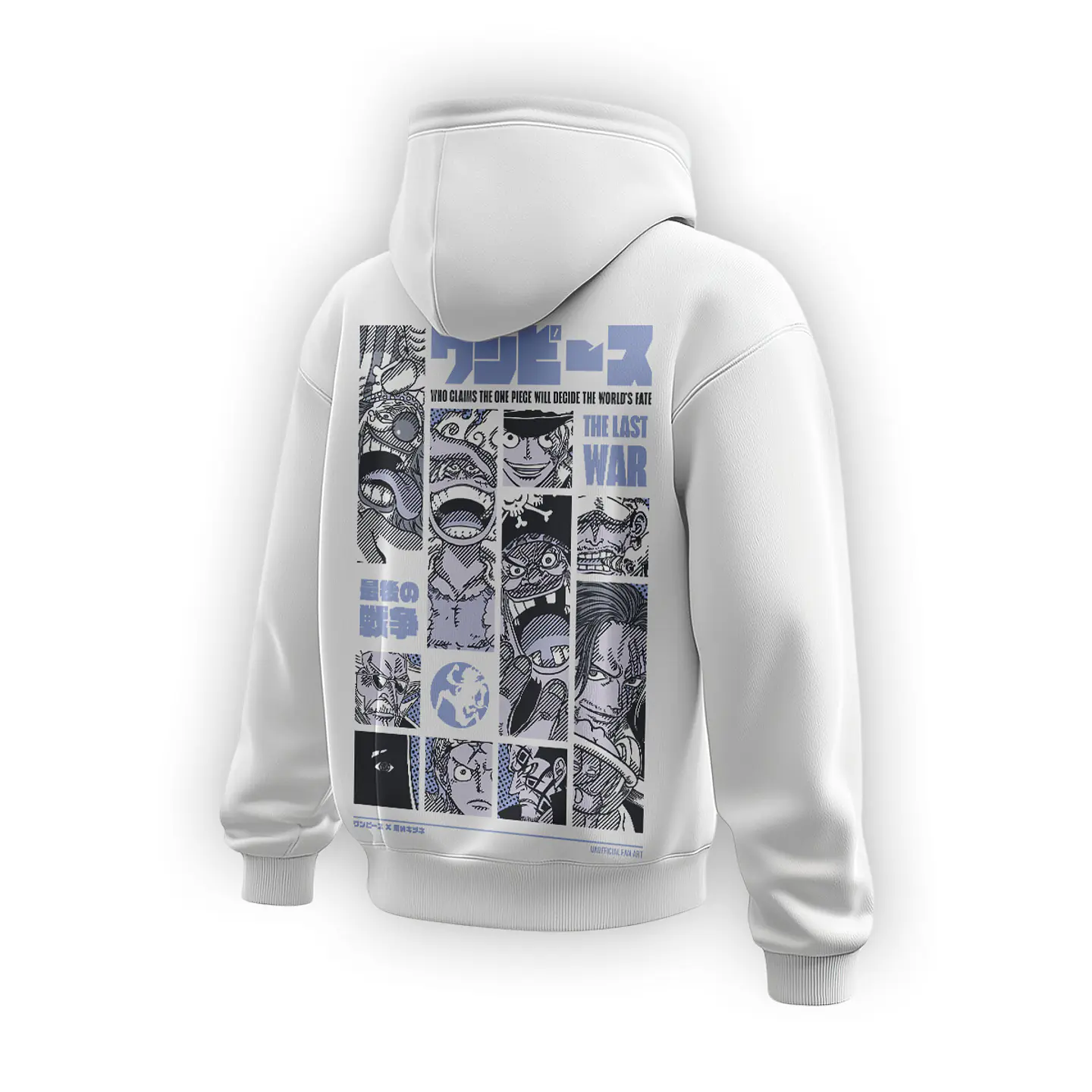HOODIE ONE PIECE - THE LAST WAR WHITE 5