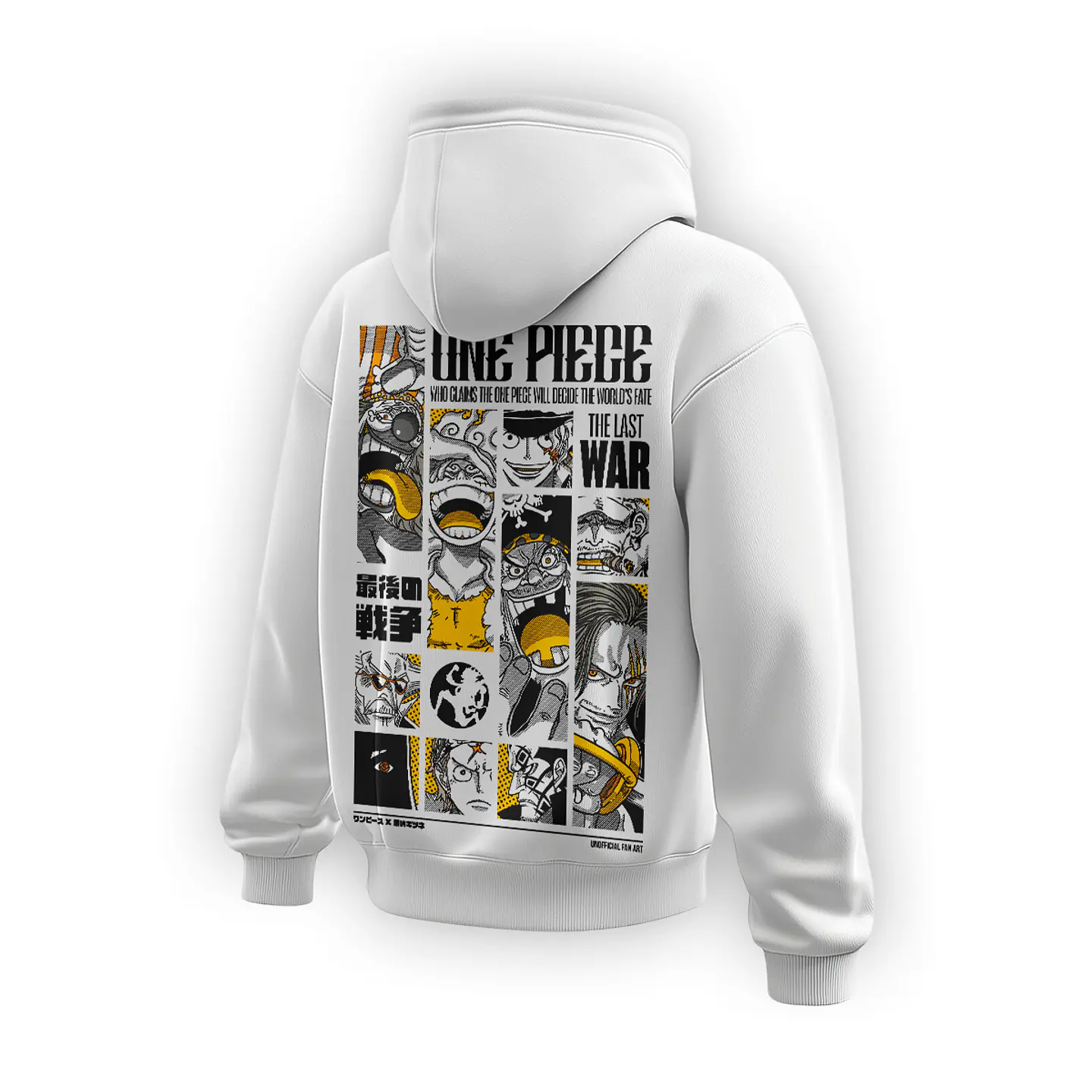 HOODIE ONE PIECE - THE LAST WAR WHITE 8