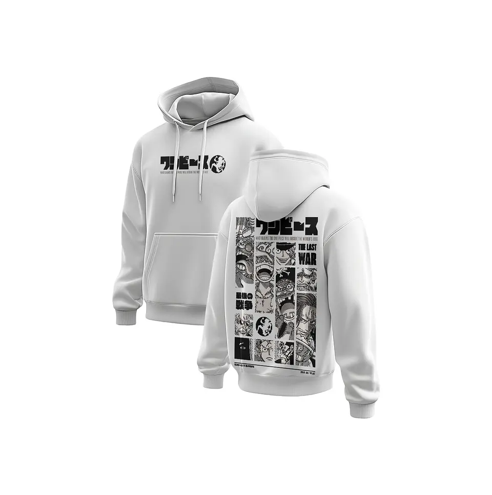 HOODIE ONE PIECE - THE LAST WAR WHITE 1