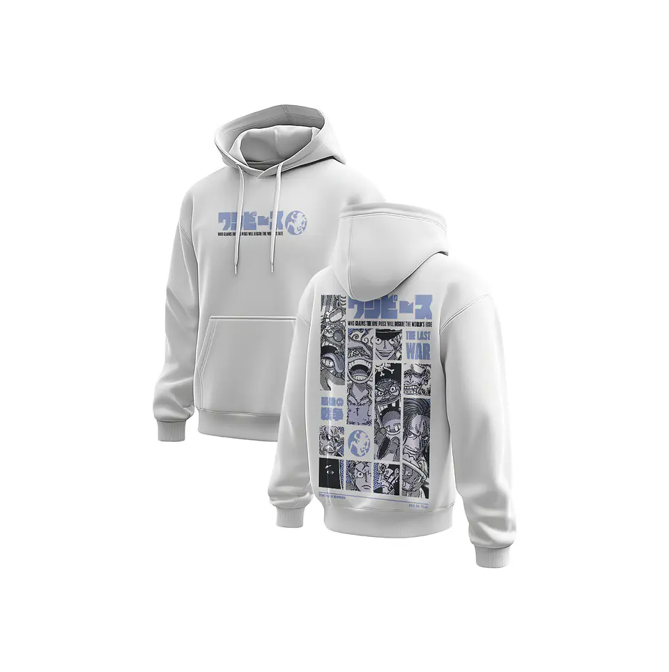 HOODIE ONE PIECE - THE LAST WAR WHITE 4