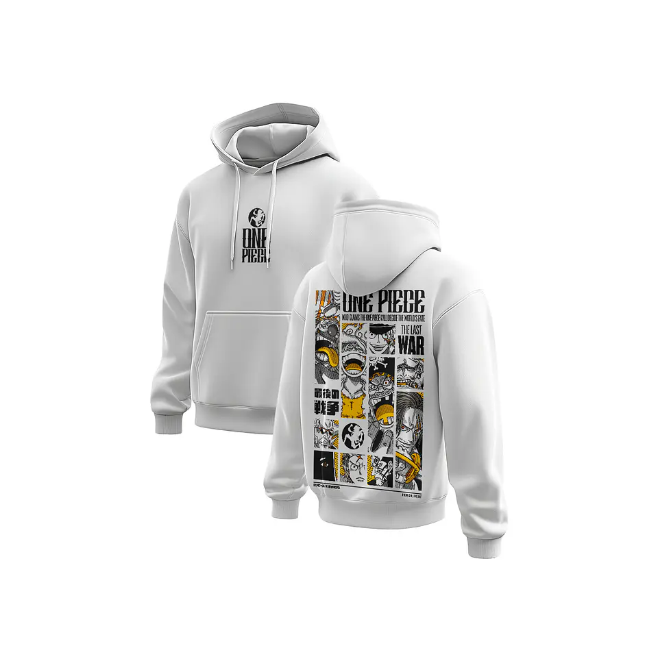 HOODIE ONE PIECE - THE LAST WAR WHITE 7