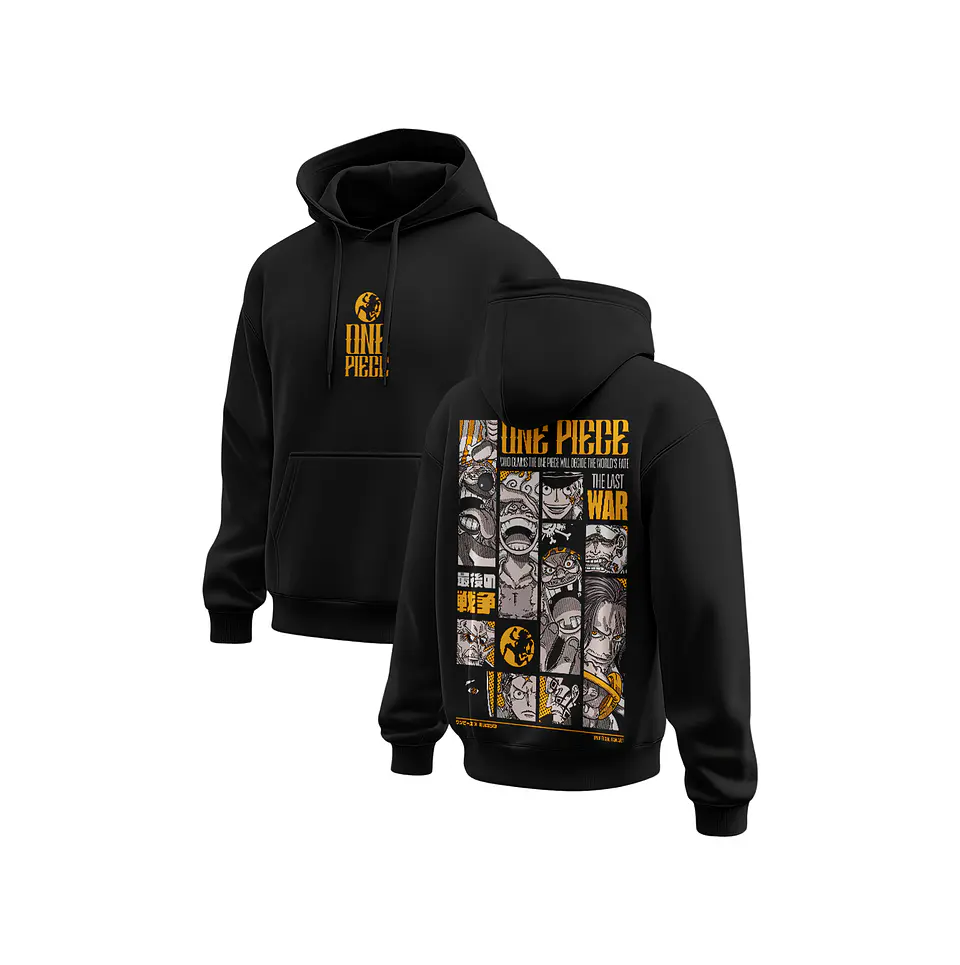 HOODIE ONE PIECE - THE LAST WAR BLACK 7