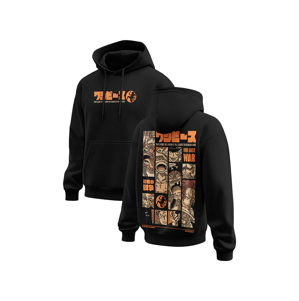 HOODIE ONE PIECE - THE LAST WAR BLACK 4