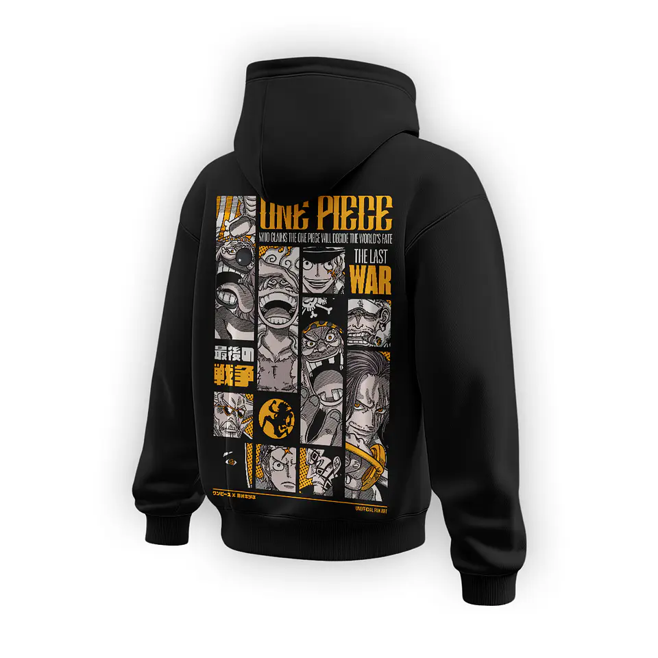 HOODIE ONE PIECE - THE LAST WAR BLACK 8