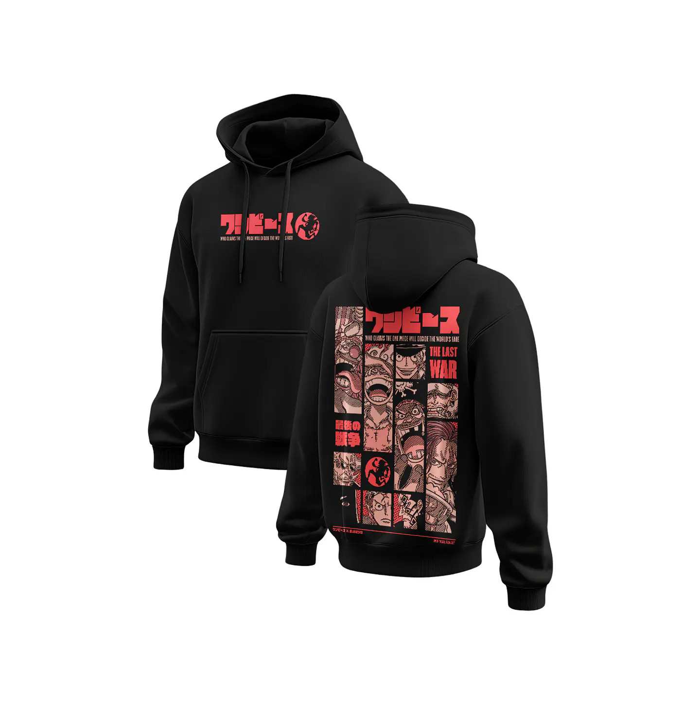 HOODIE ONE PIECE - THE LAST WAR BLACK 1