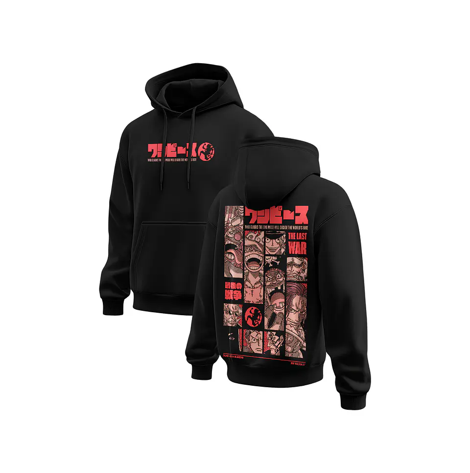 HOODIE ONE PIECE - THE LAST WAR BLACK 1