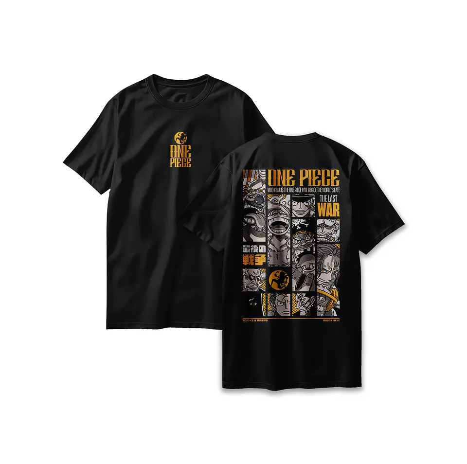 POLERA ONE PIECE - THE LAST WAR BLACK 7