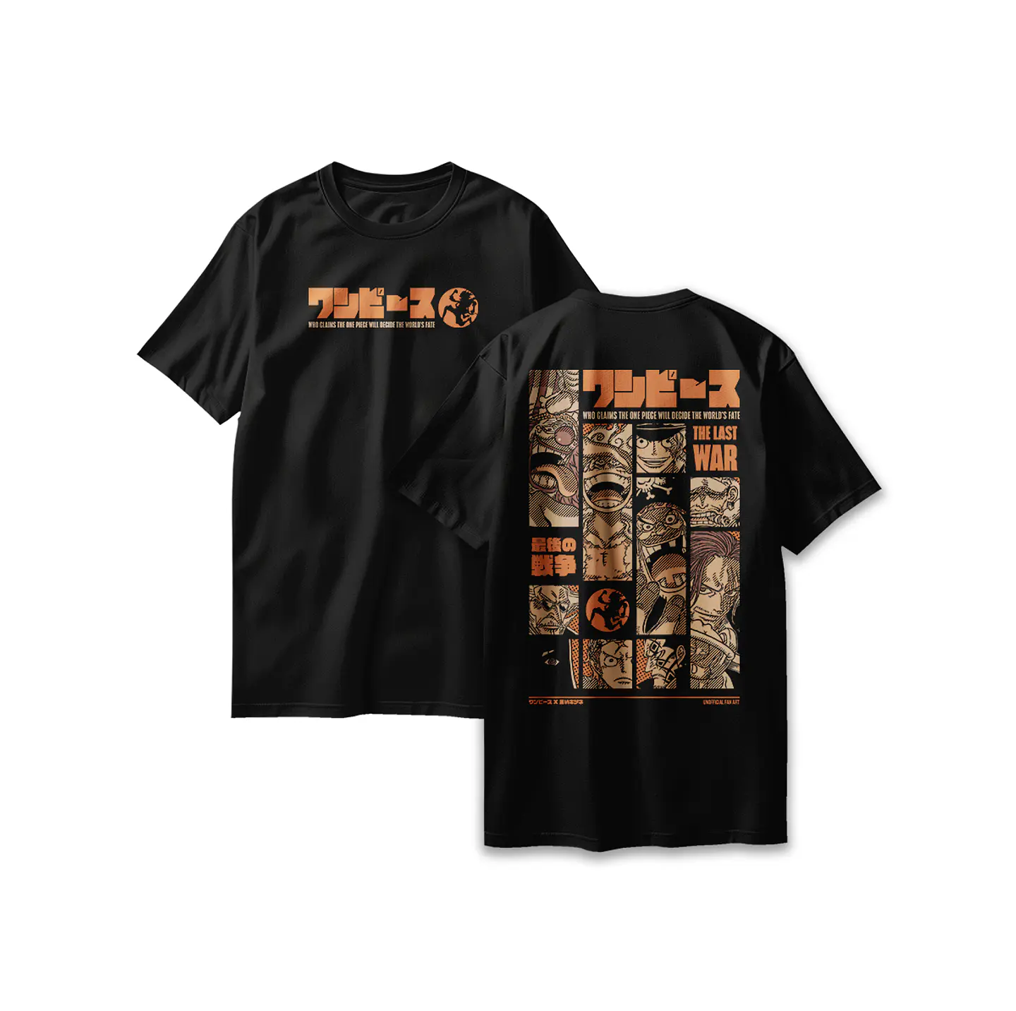 POLERA ONE PIECE - THE LAST WAR BLACK 4