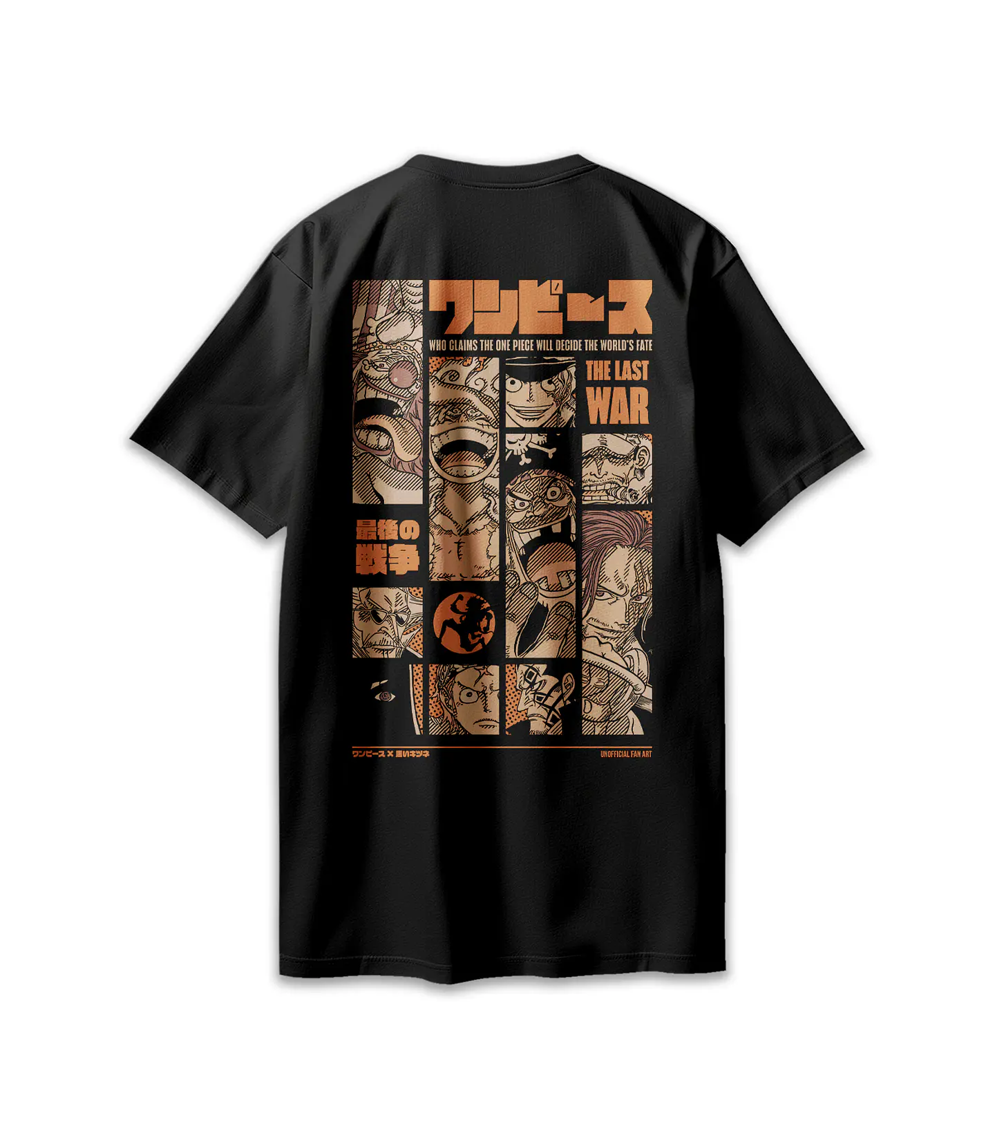 POLERA ONE PIECE - THE LAST WAR BLACK 5
