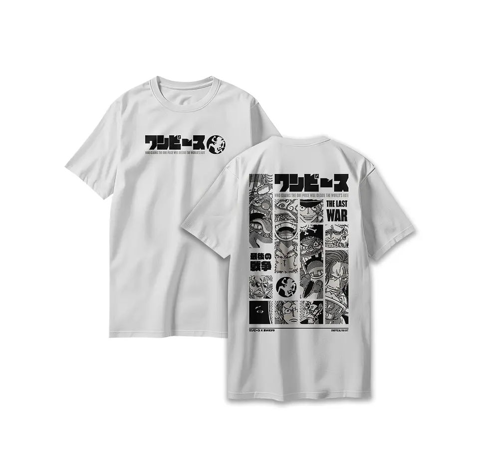 POLERA ONE PIECE - THE LAST WAR WHITE 4